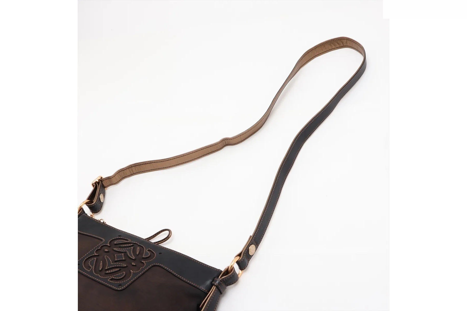 Anagram Leather Nylon Shoulder Bag, Crossbody Bag — view 5