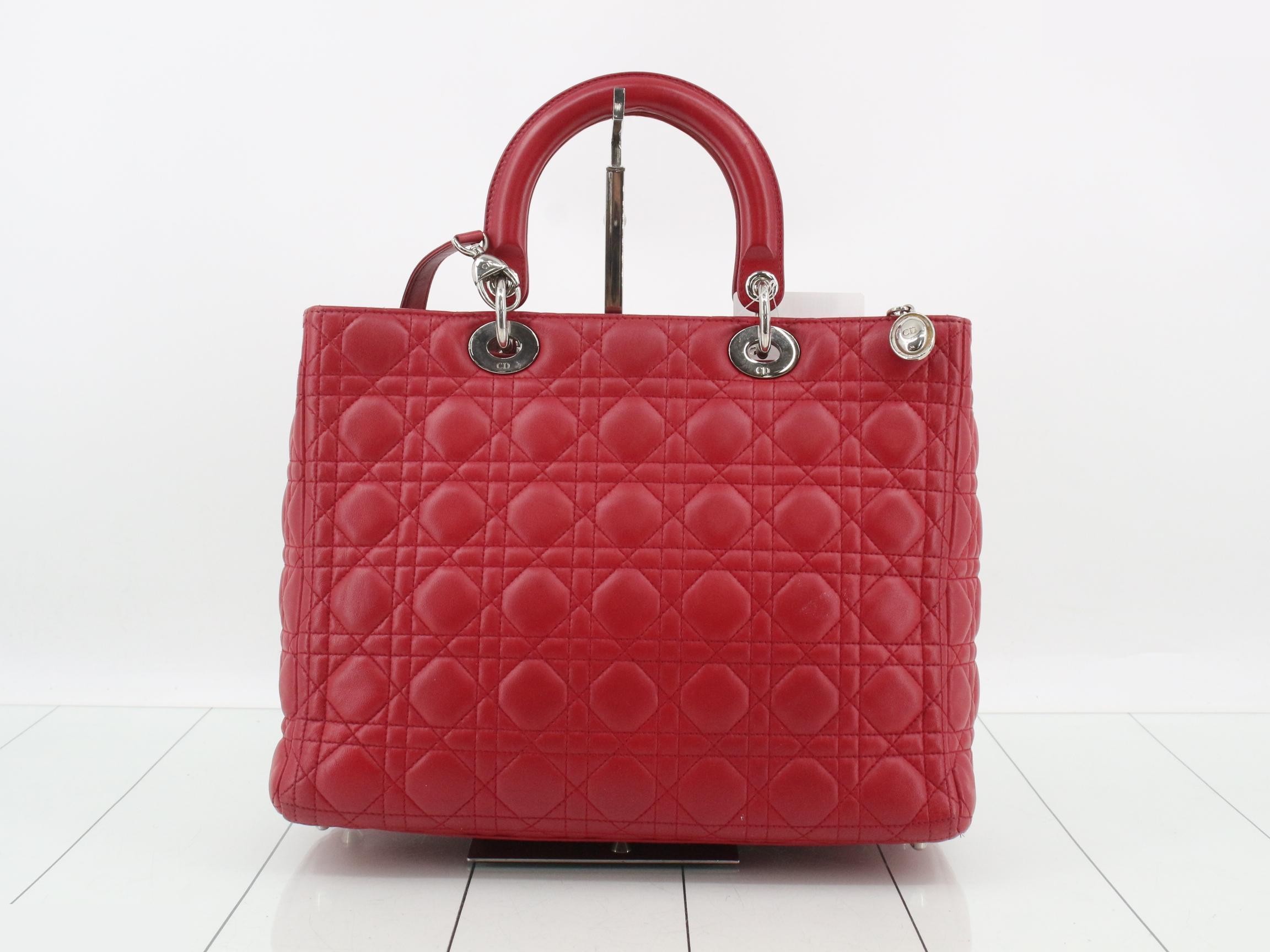 Lady Dior Cannage Lambskin 2-Way Handbag — view 2