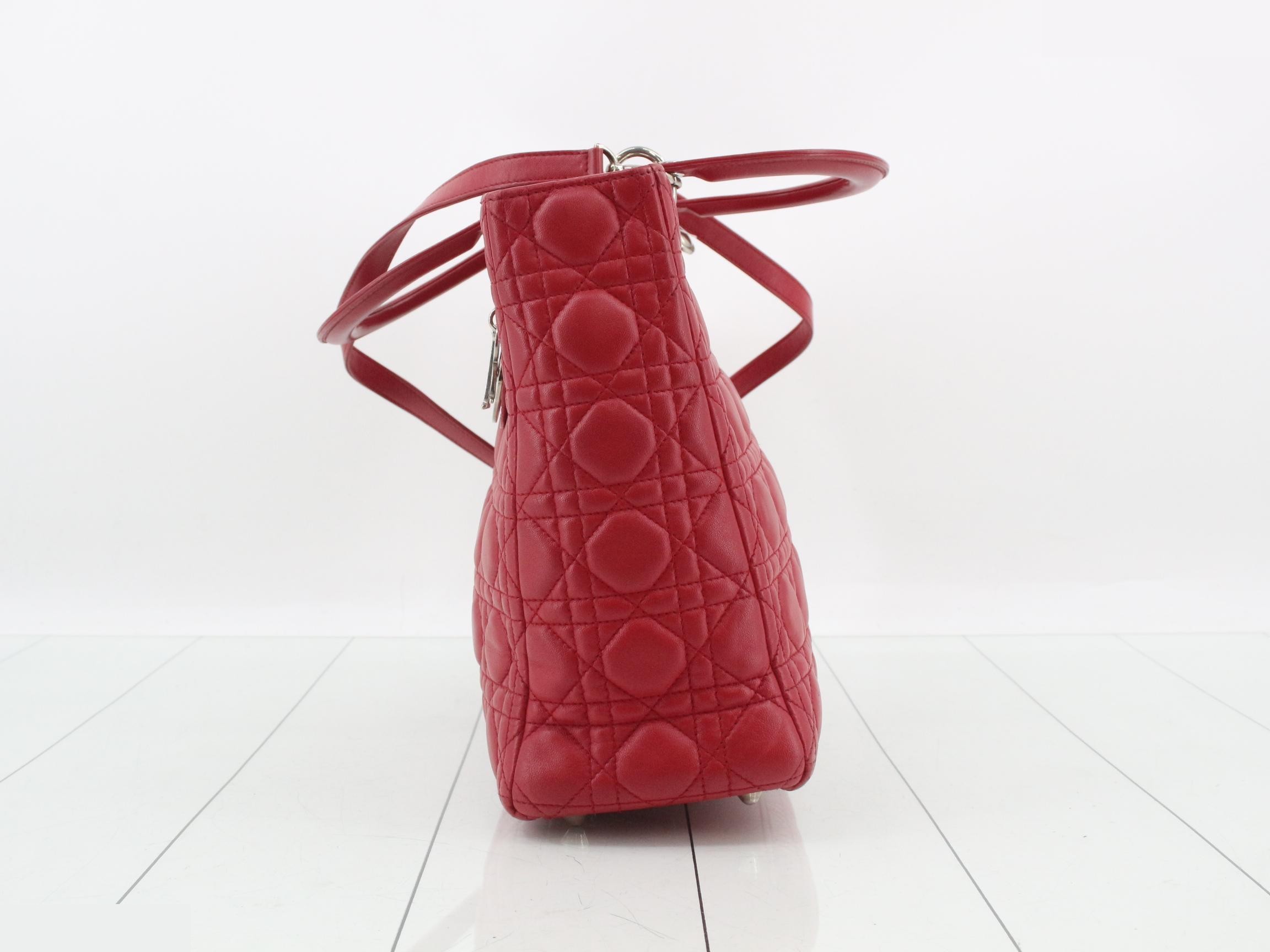 Lady Dior Cannage Lambskin 2-Way Handbag — view 3