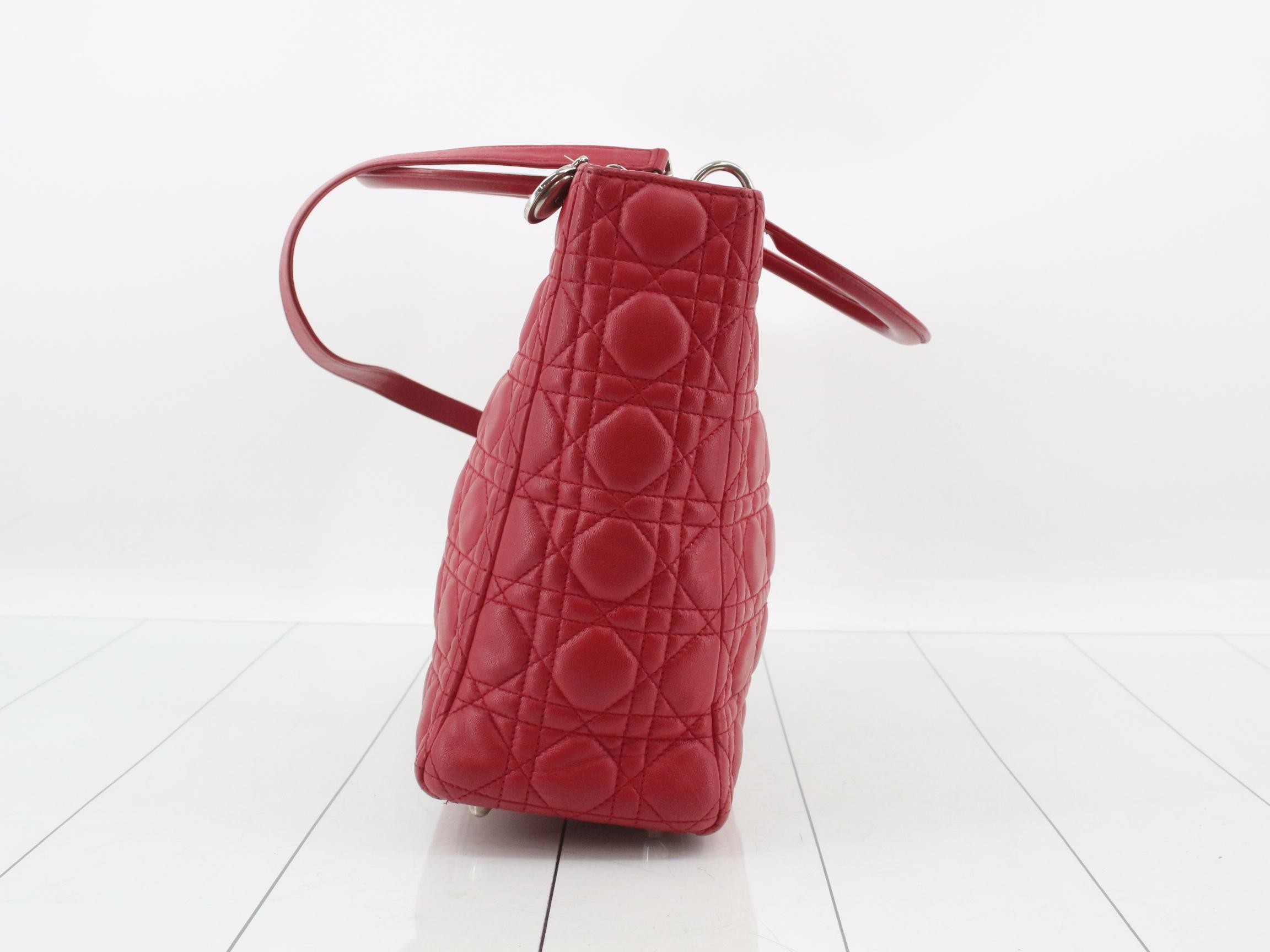Lady Dior Cannage Lambskin 2-Way Handbag — view 4
