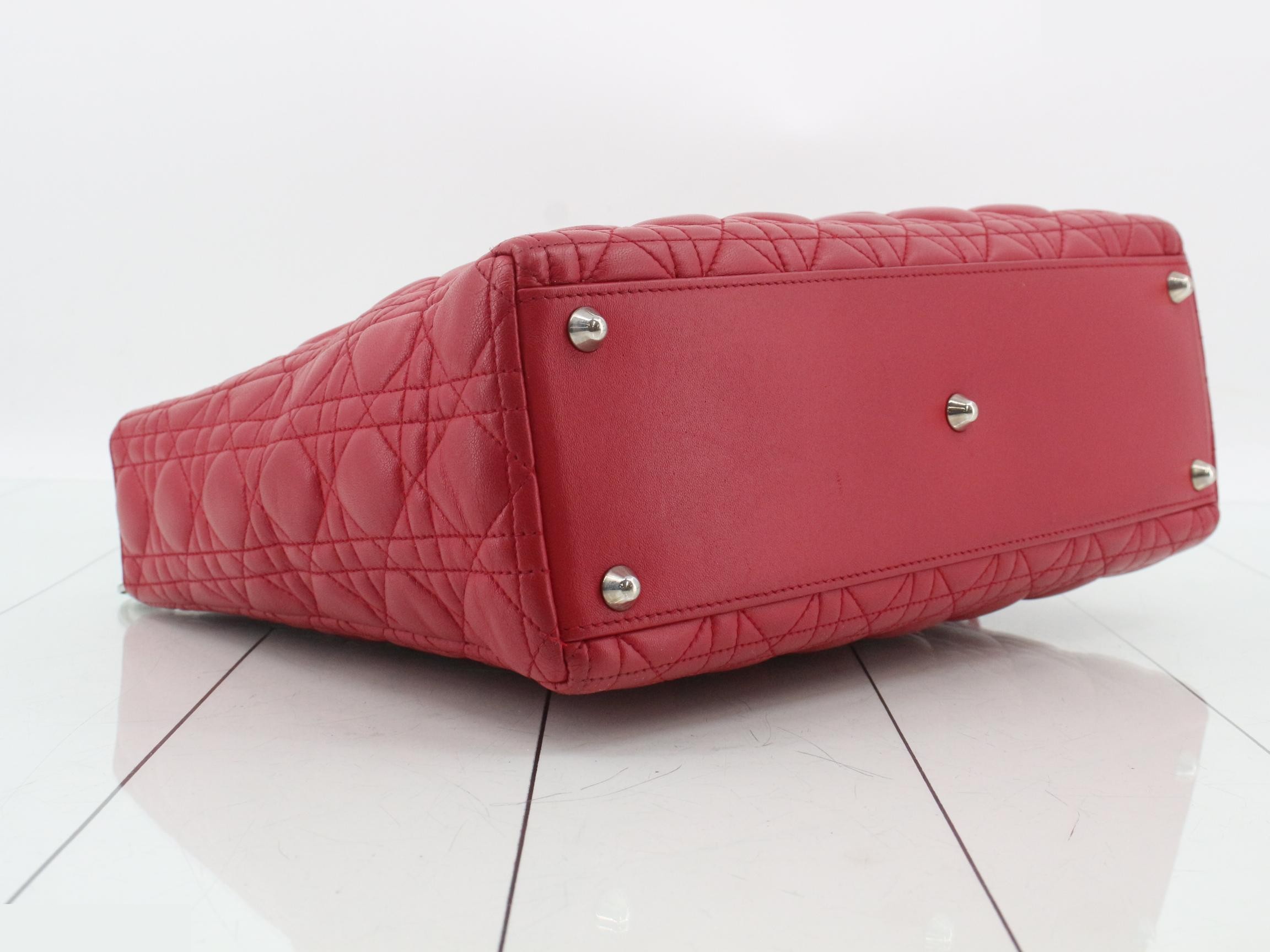 Lady Dior Cannage Lambskin 2-Way Handbag — view 5
