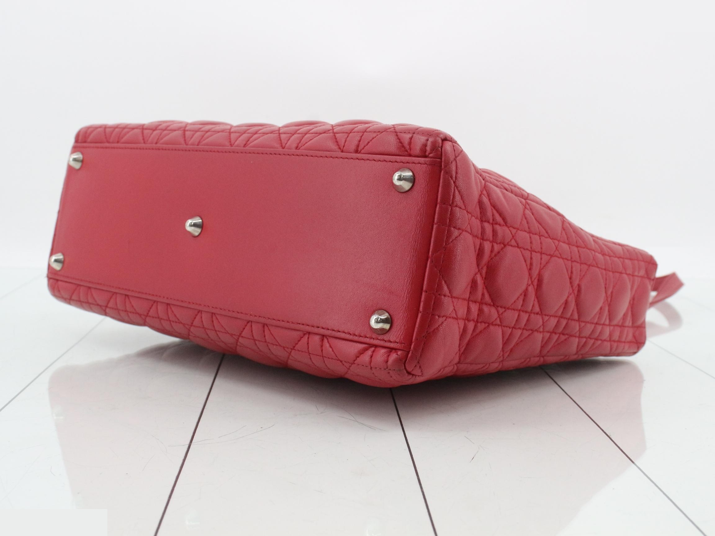 Lady Dior Cannage Lambskin 2-Way Handbag — view 6