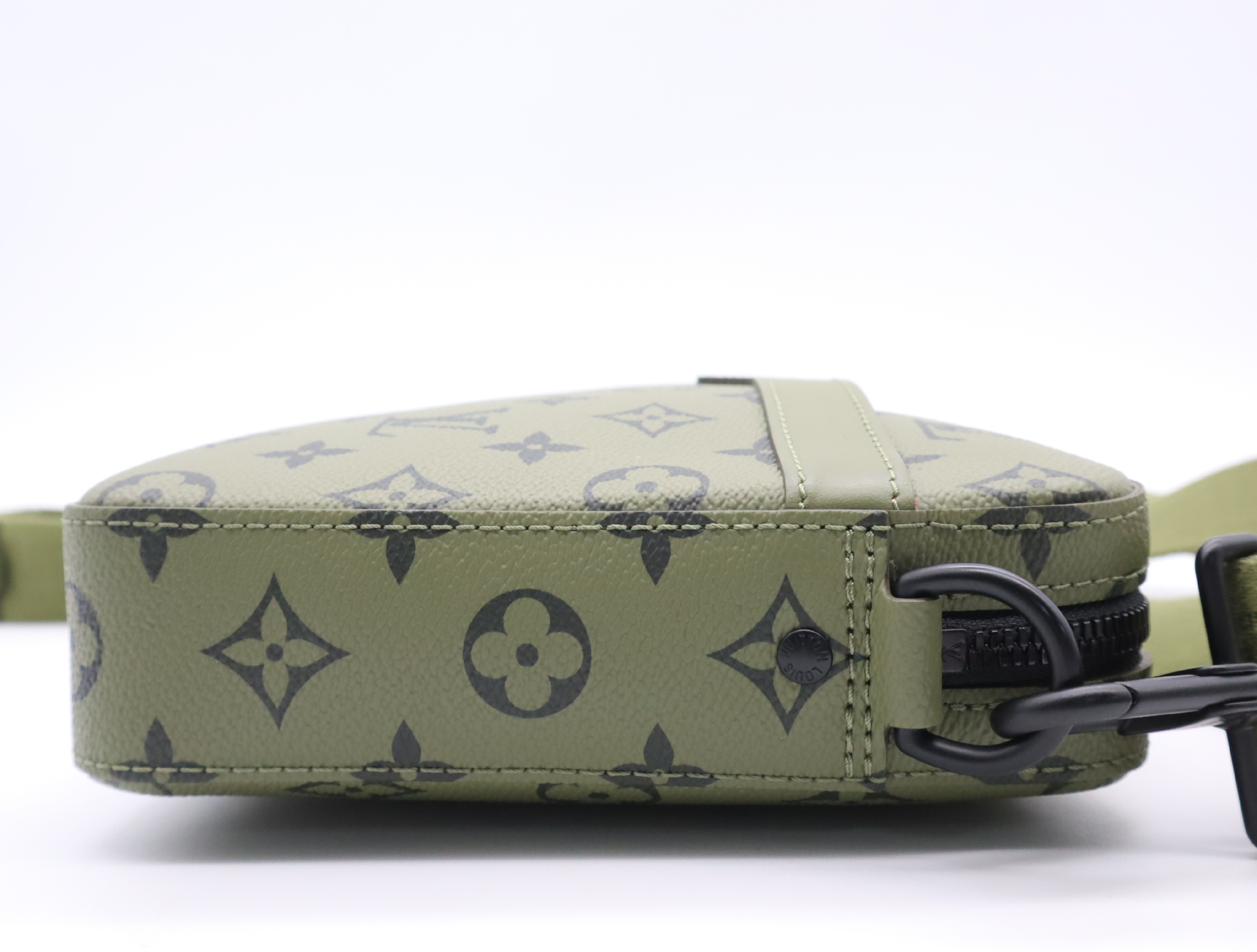 M23783 Monogram Trio Messenger Bag, Khaki, with Shoulder Strap, Pouch, and Coin Case. RFID-enabled. — view 5