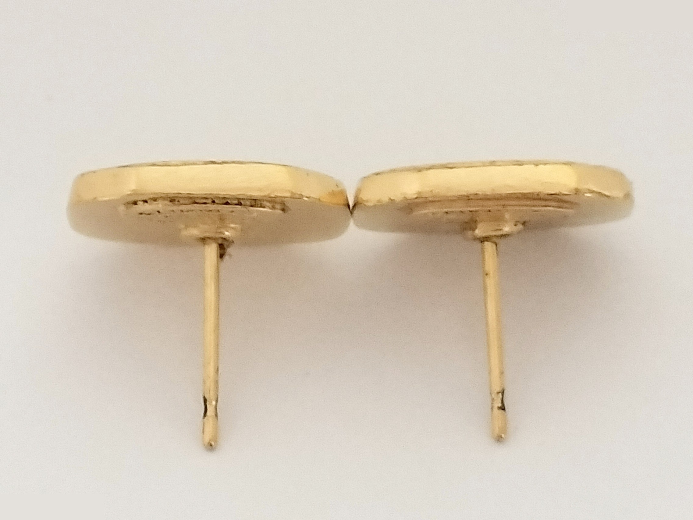 Coco Logo Square Gold Earrings — view 4