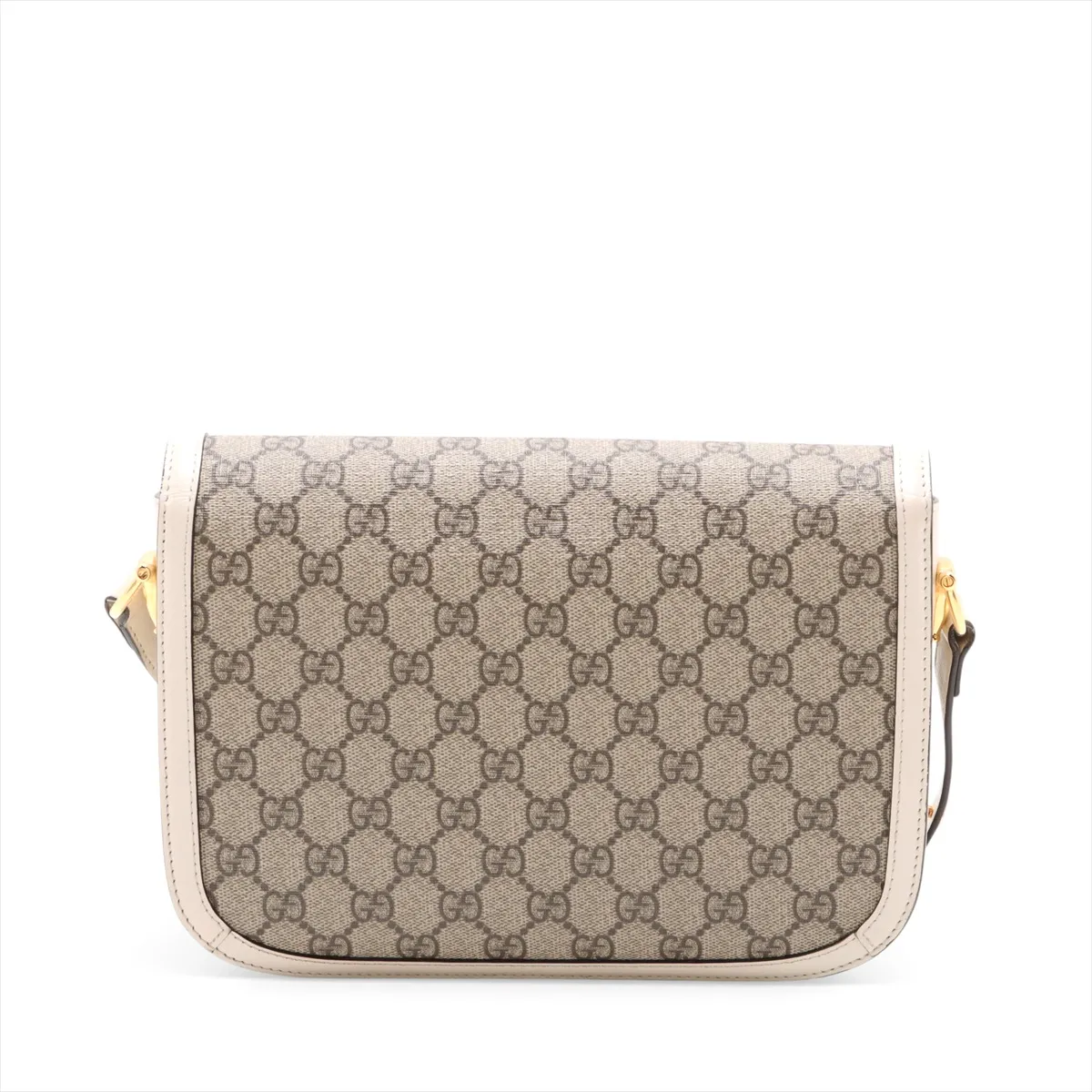 GG Supreme Horsebit 1955 PVC x Leather Shoulder Bag, Beige, 602204 — view 2