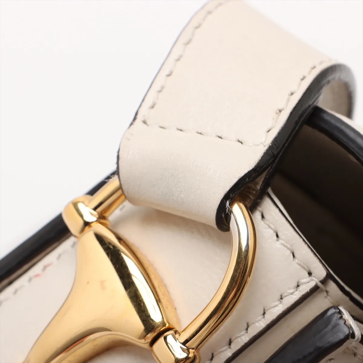 GG Supreme Horsebit 1955 PVC x Leather Shoulder Bag, Beige, 602204 — view 14