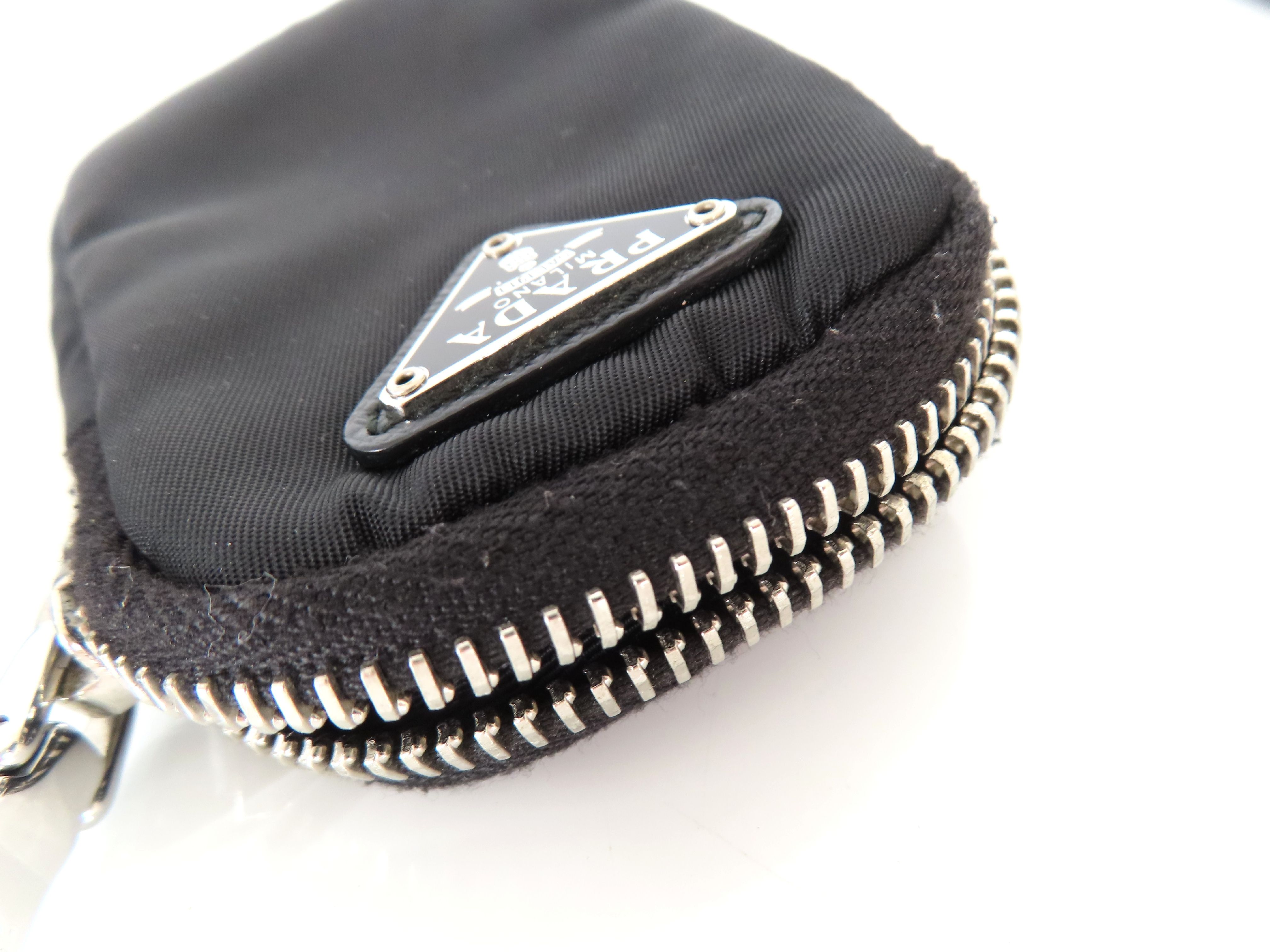Re-Edition 2005 Nylon 1BH204 Black ST*2 Pouch Keyring Clochette Bag — view 10