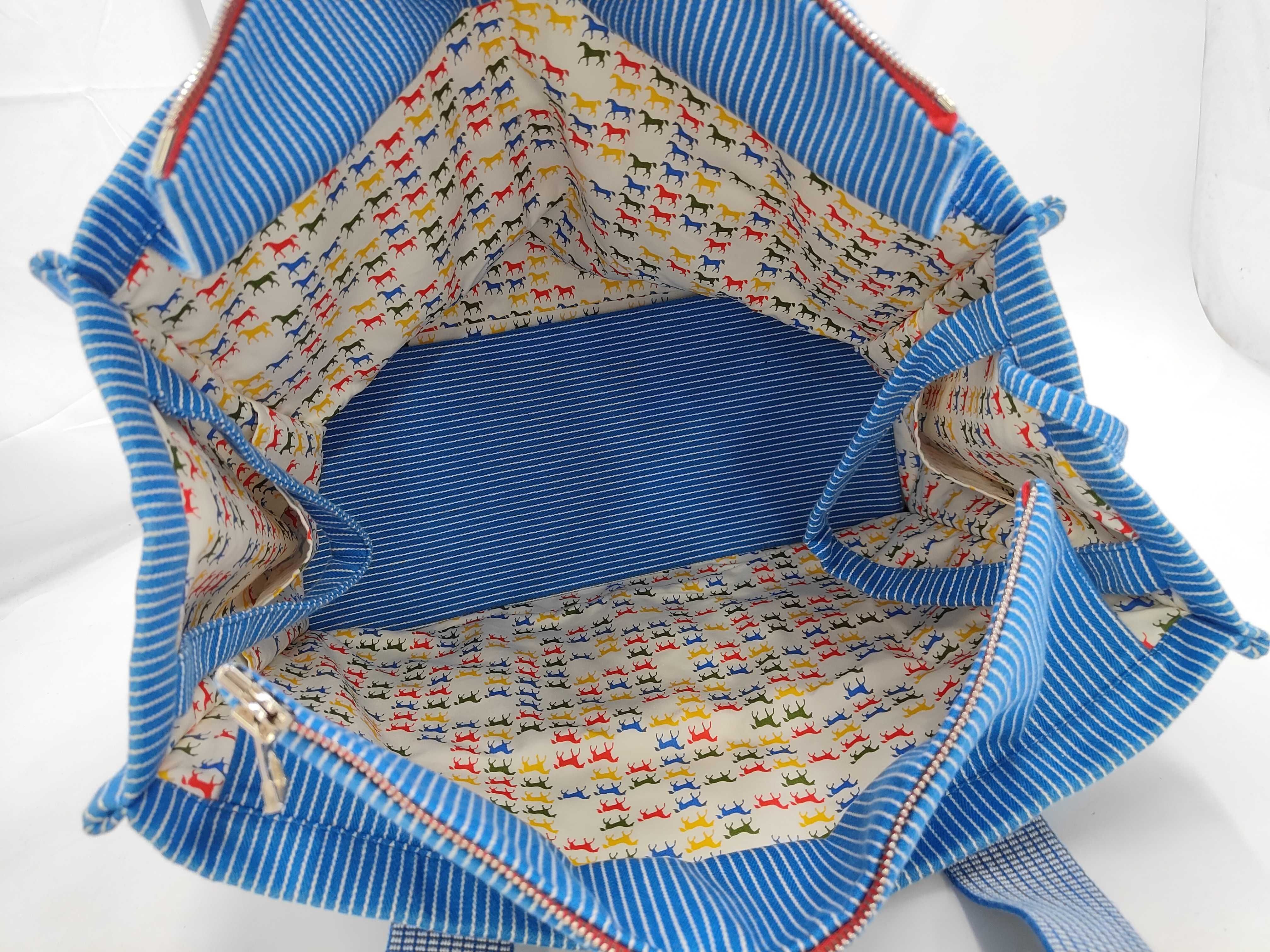 Caval Stripe Tote Bag, Blue Handbag — view 11