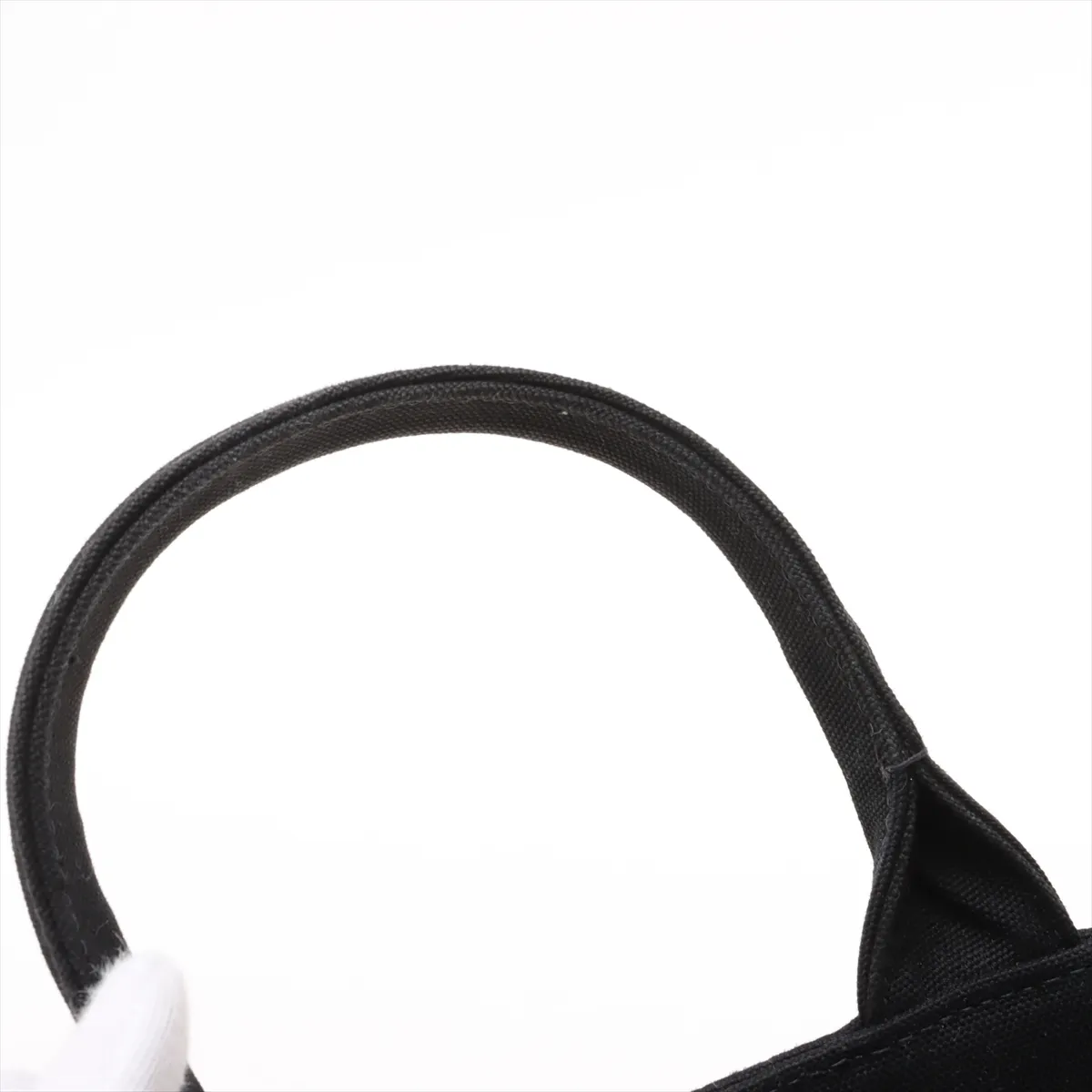 Canapa Wicker Rattan x Canvas 2WAY Handbag Beige x Black 1BG835 — view 15