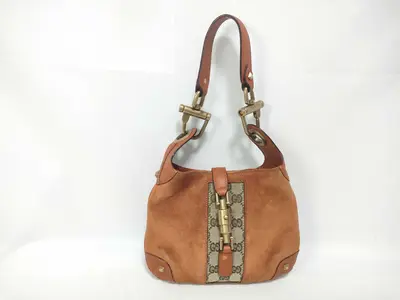 GG Canvas Suede New Jackie One-Shoulder Bag