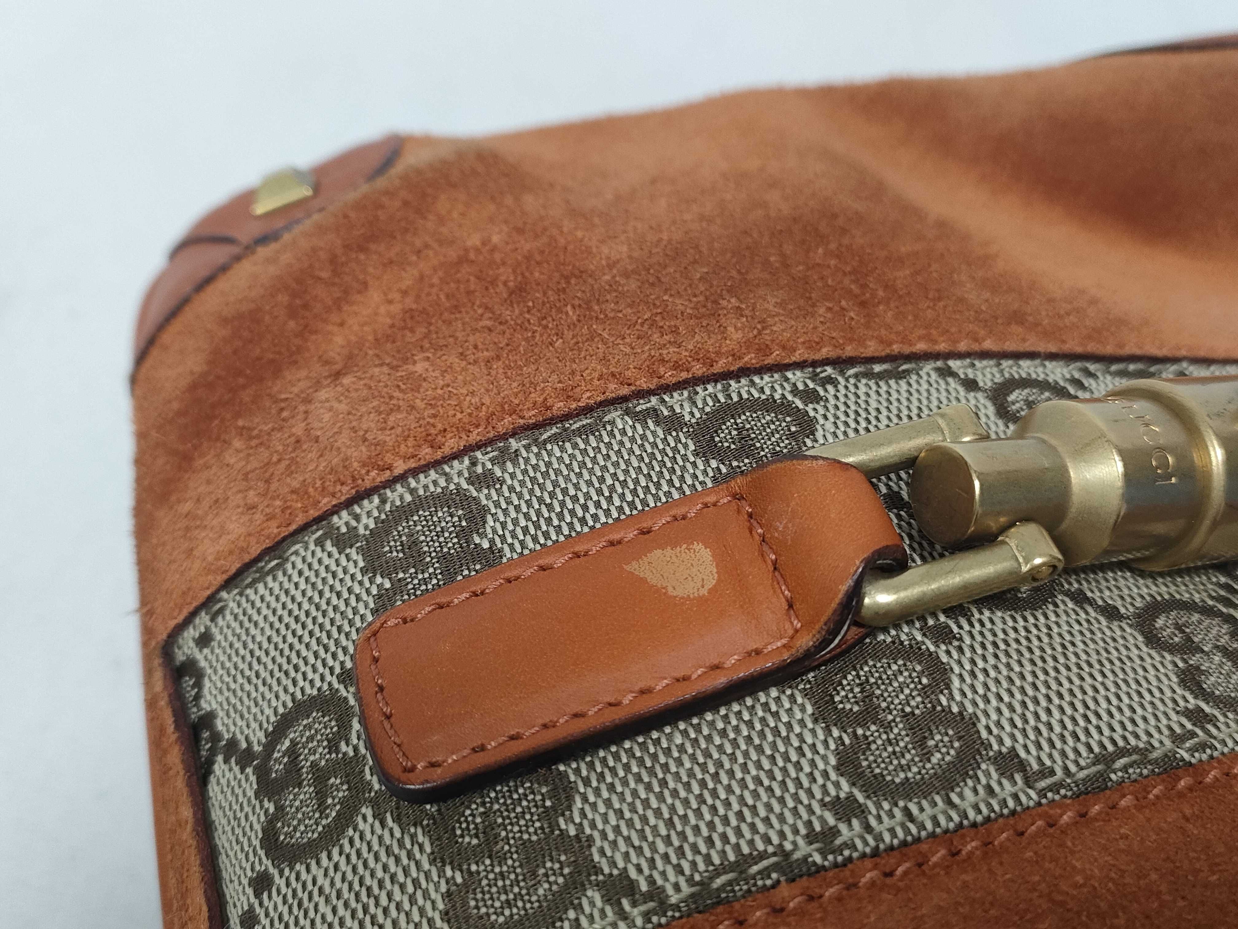 GG Canvas Suede New Jackie One-Shoulder Bag — view 11