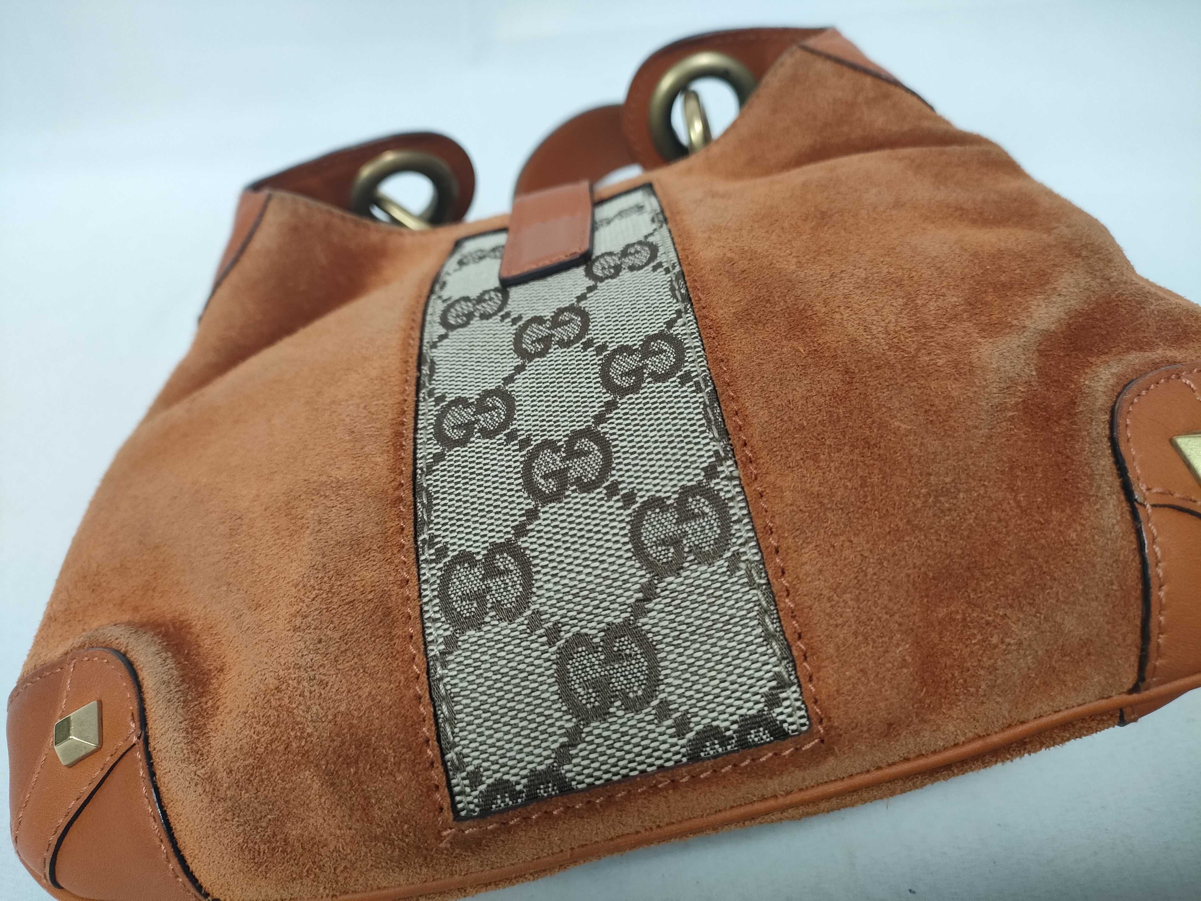 GG Canvas Suede New Jackie One-Shoulder Bag — view 5