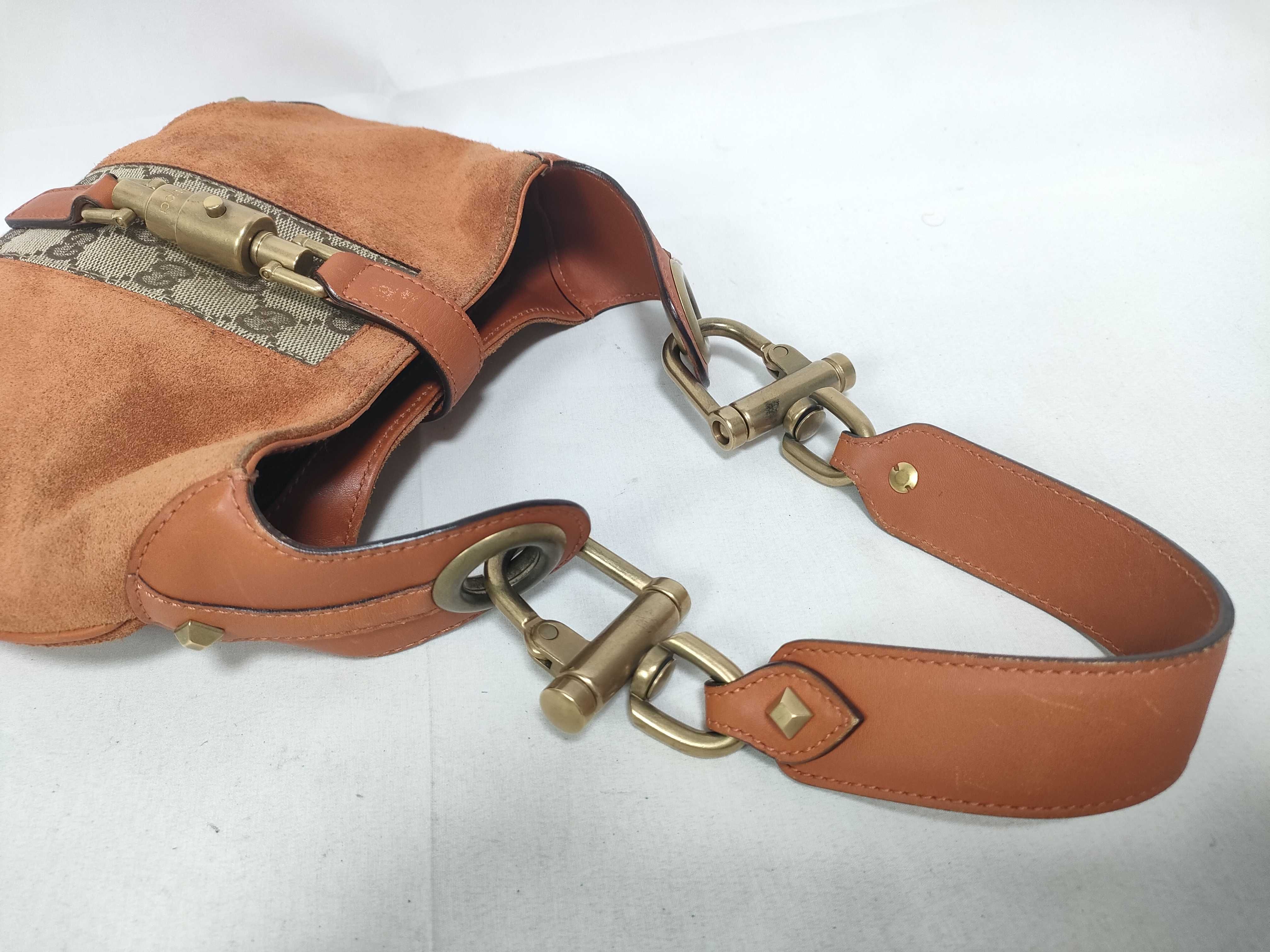 GG Canvas Suede New Jackie One-Shoulder Bag — view 10