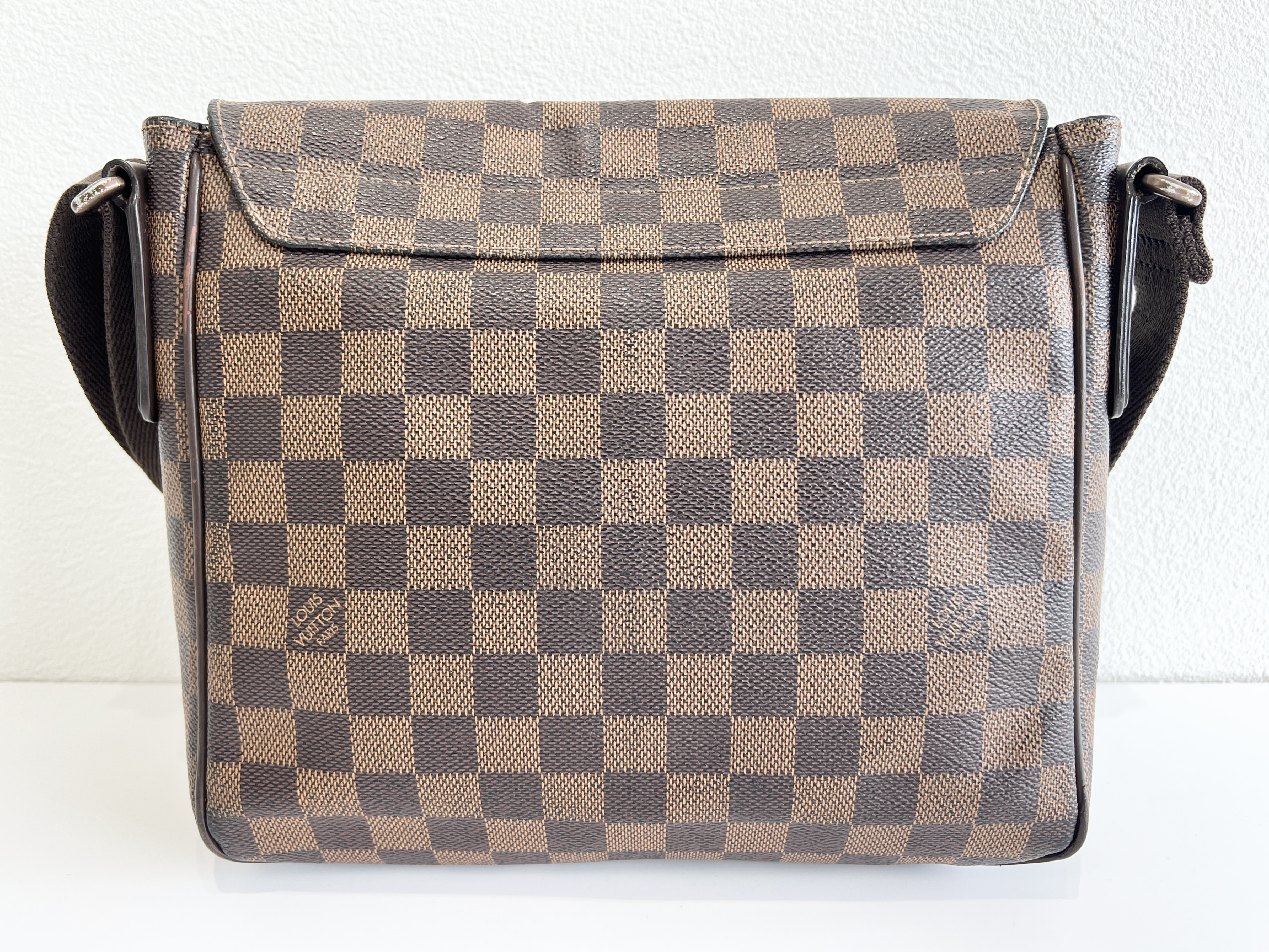 District PM Damier Ebene Leather One Shoulder Bag — view 2