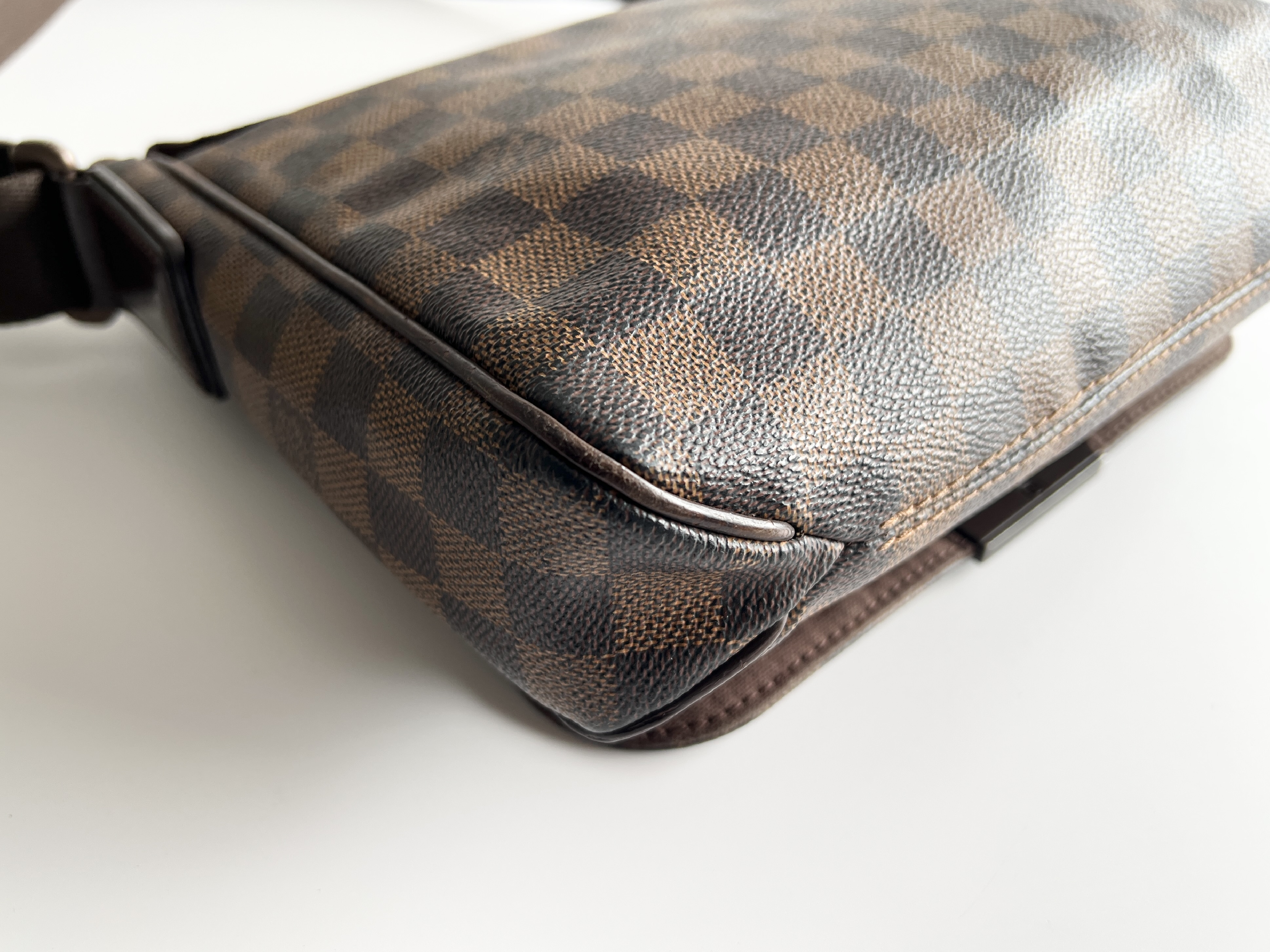 District PM Damier Ebene Leather One Shoulder Bag — view 12