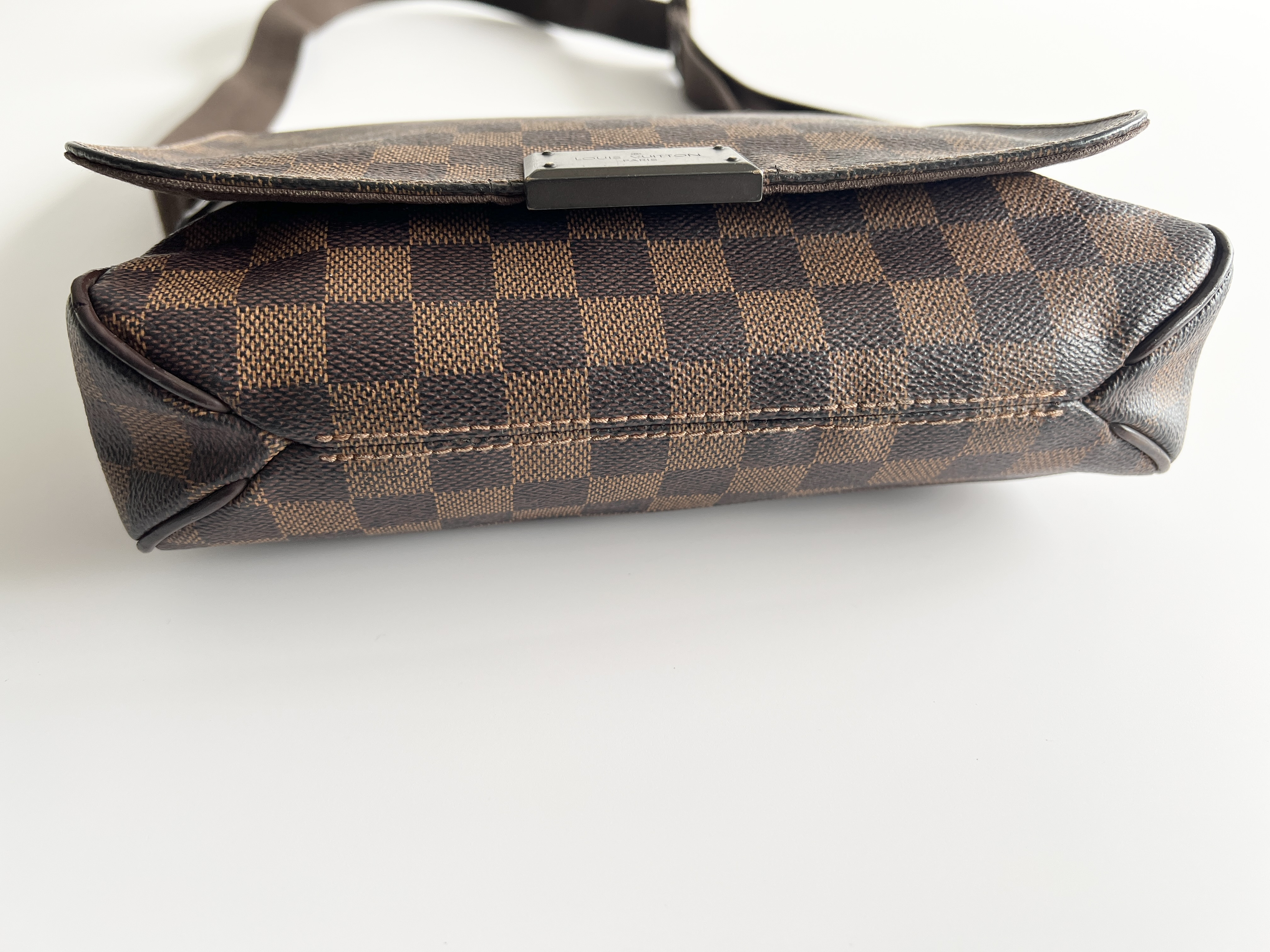 District PM Damier Ebene Leather One Shoulder Bag — view 14