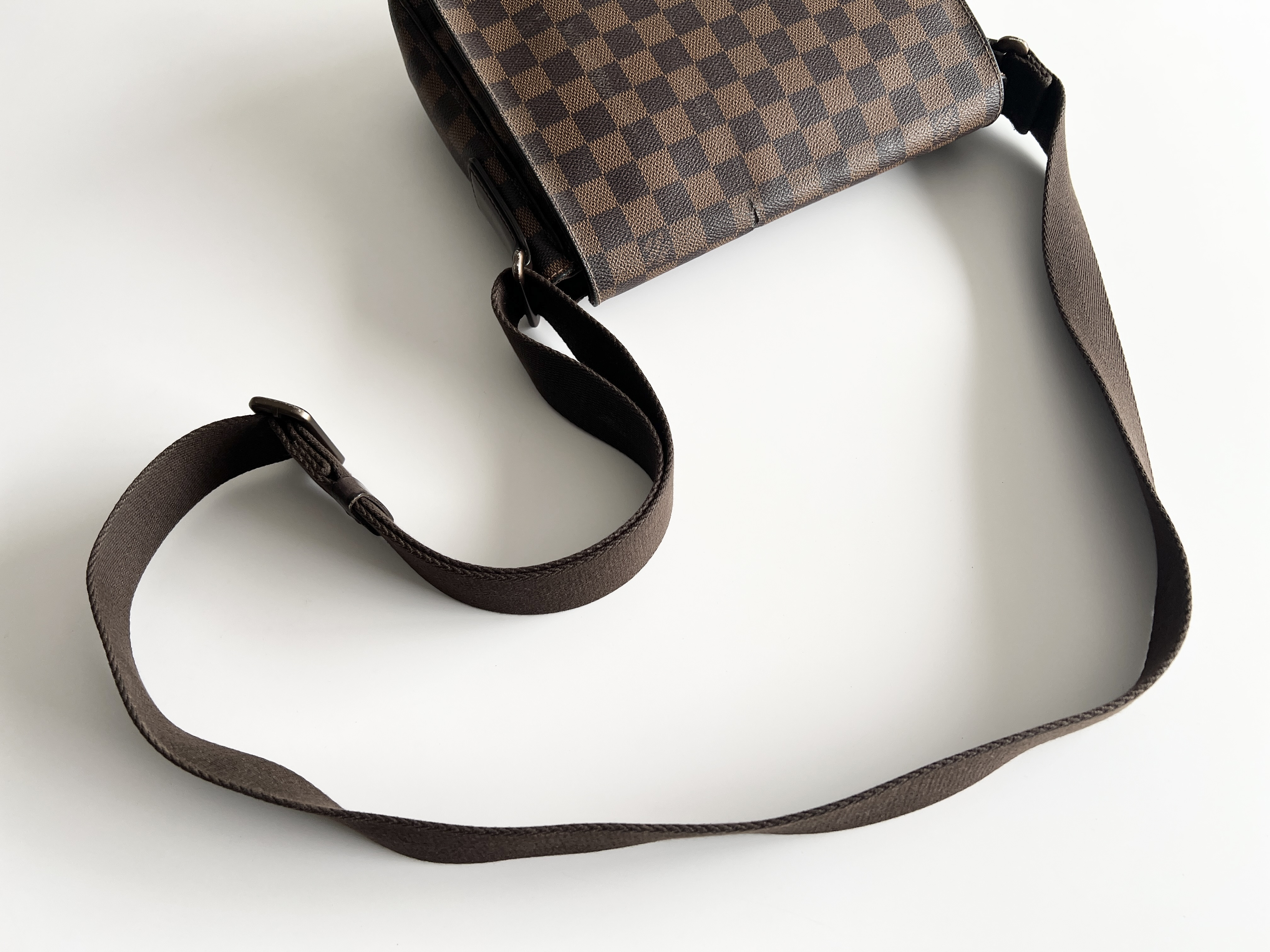 District PM Damier Ebene Leather One Shoulder Bag — view 3
