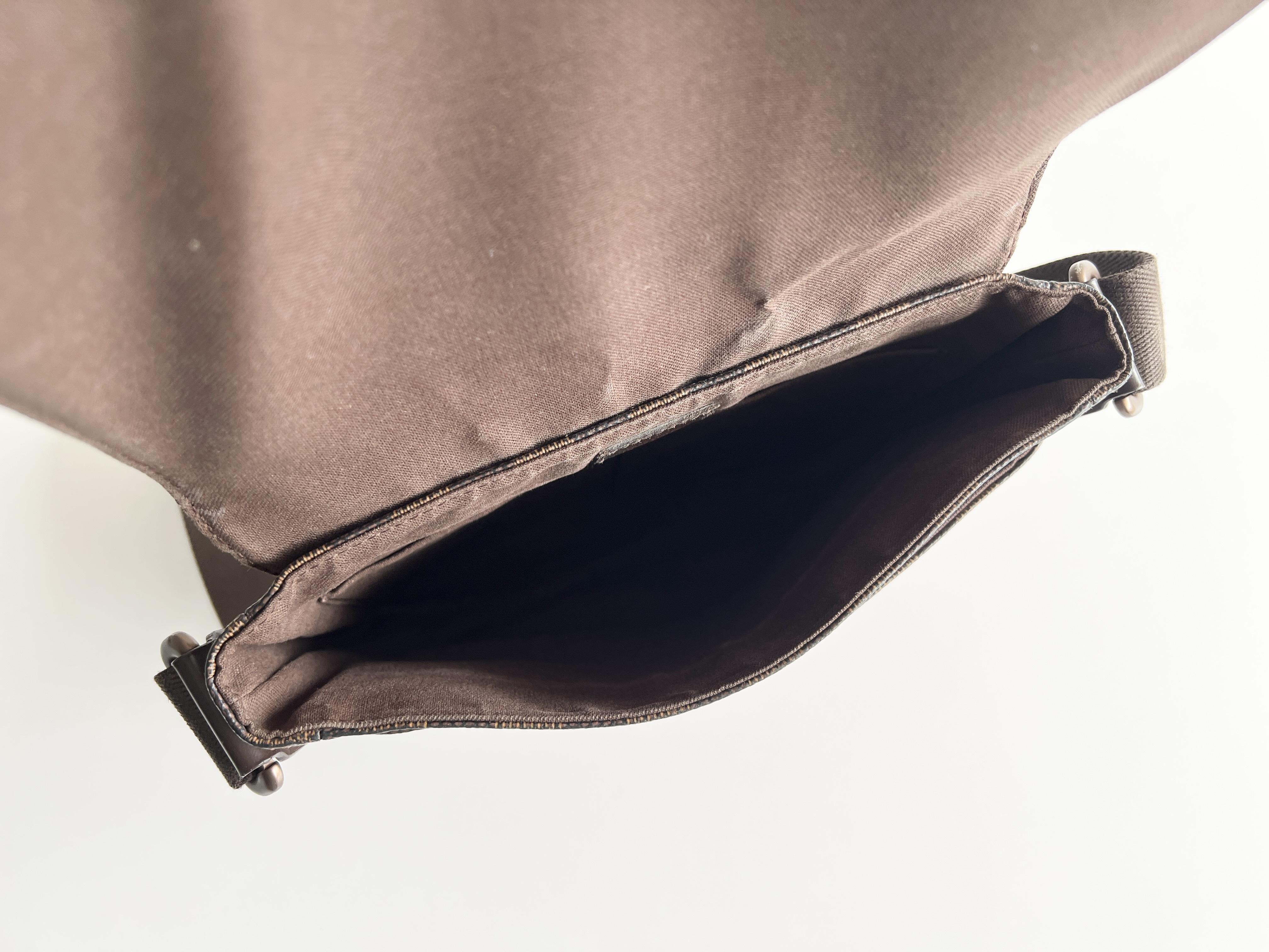 District PM Damier Ebene Leather One Shoulder Bag — view 4