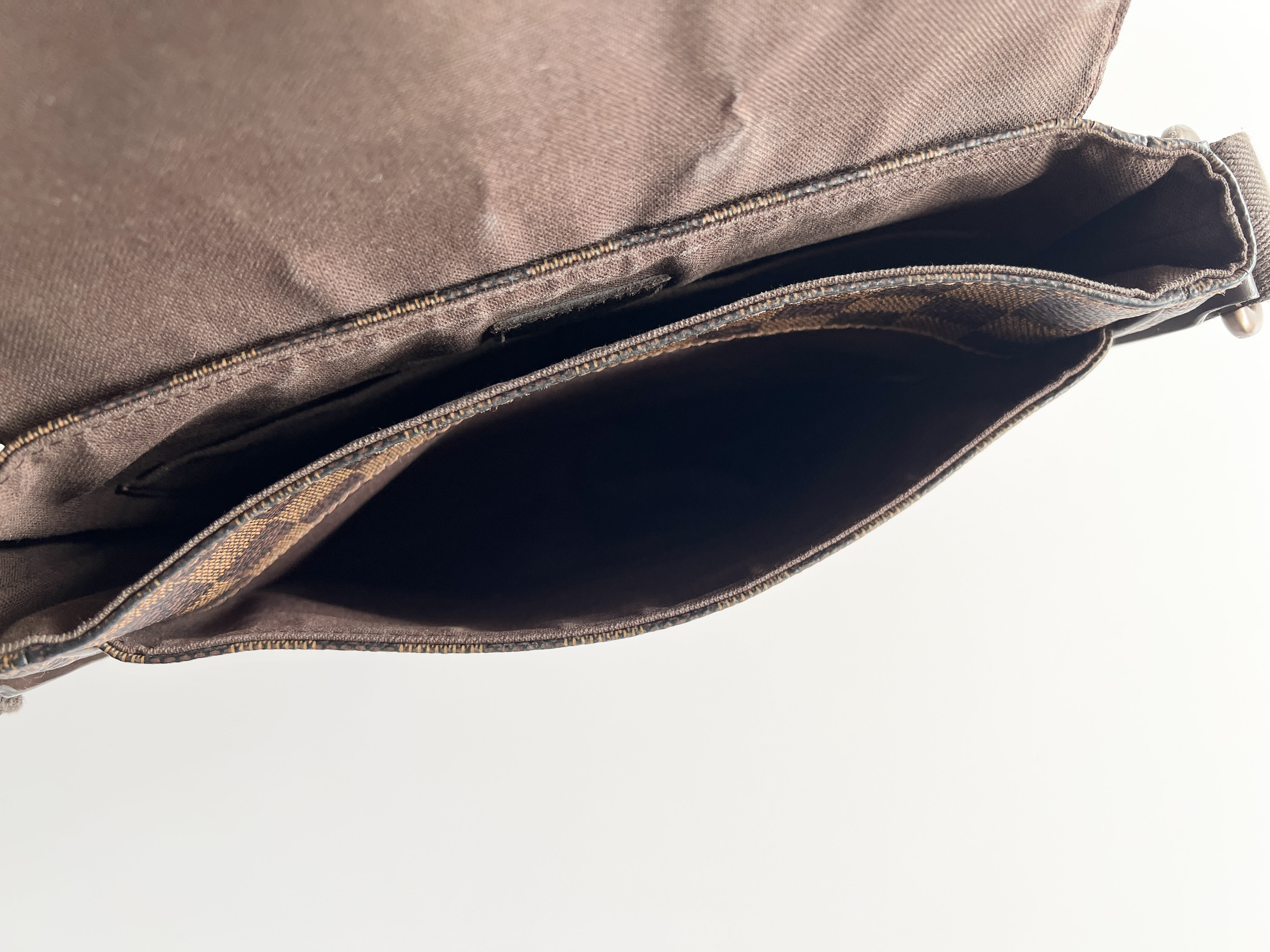 District PM Damier Ebene Leather One Shoulder Bag — view 8
