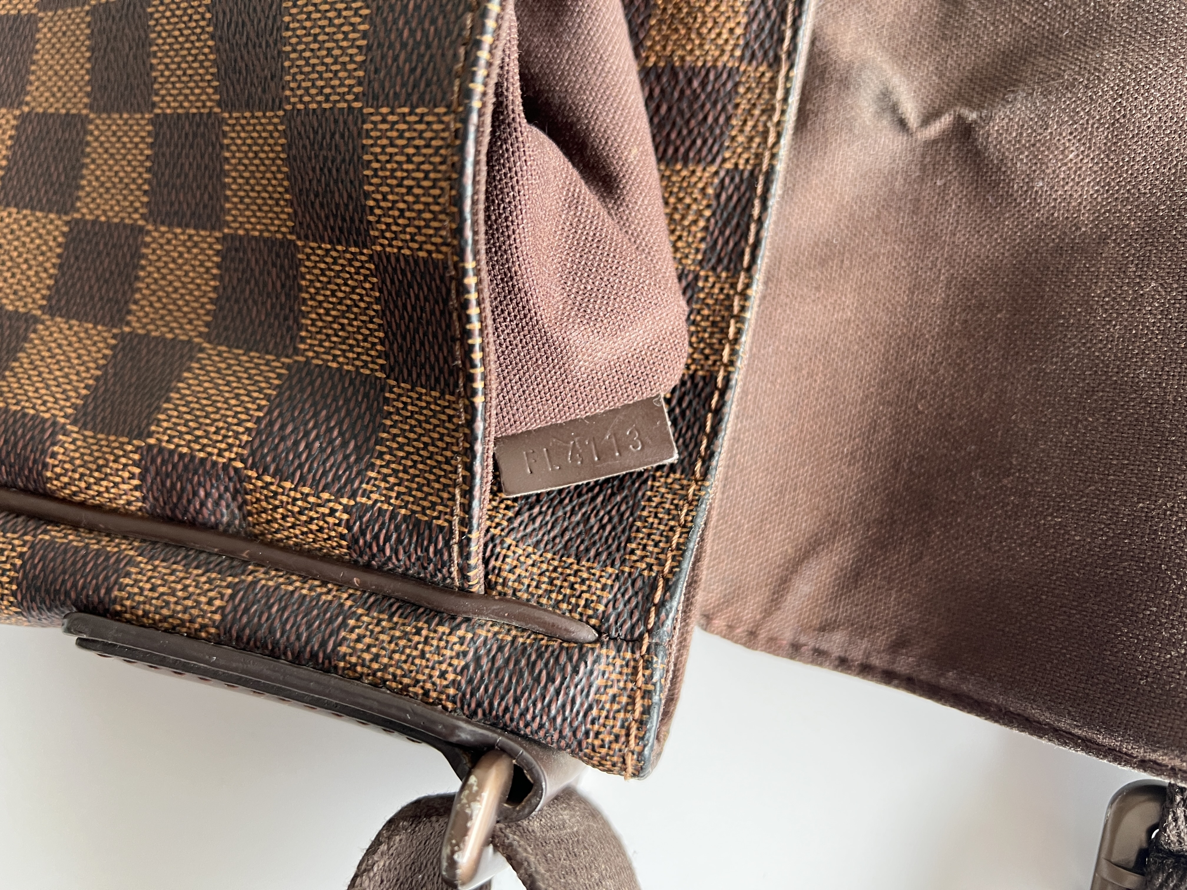 District PM Damier Ebene Leather One Shoulder Bag — view 9