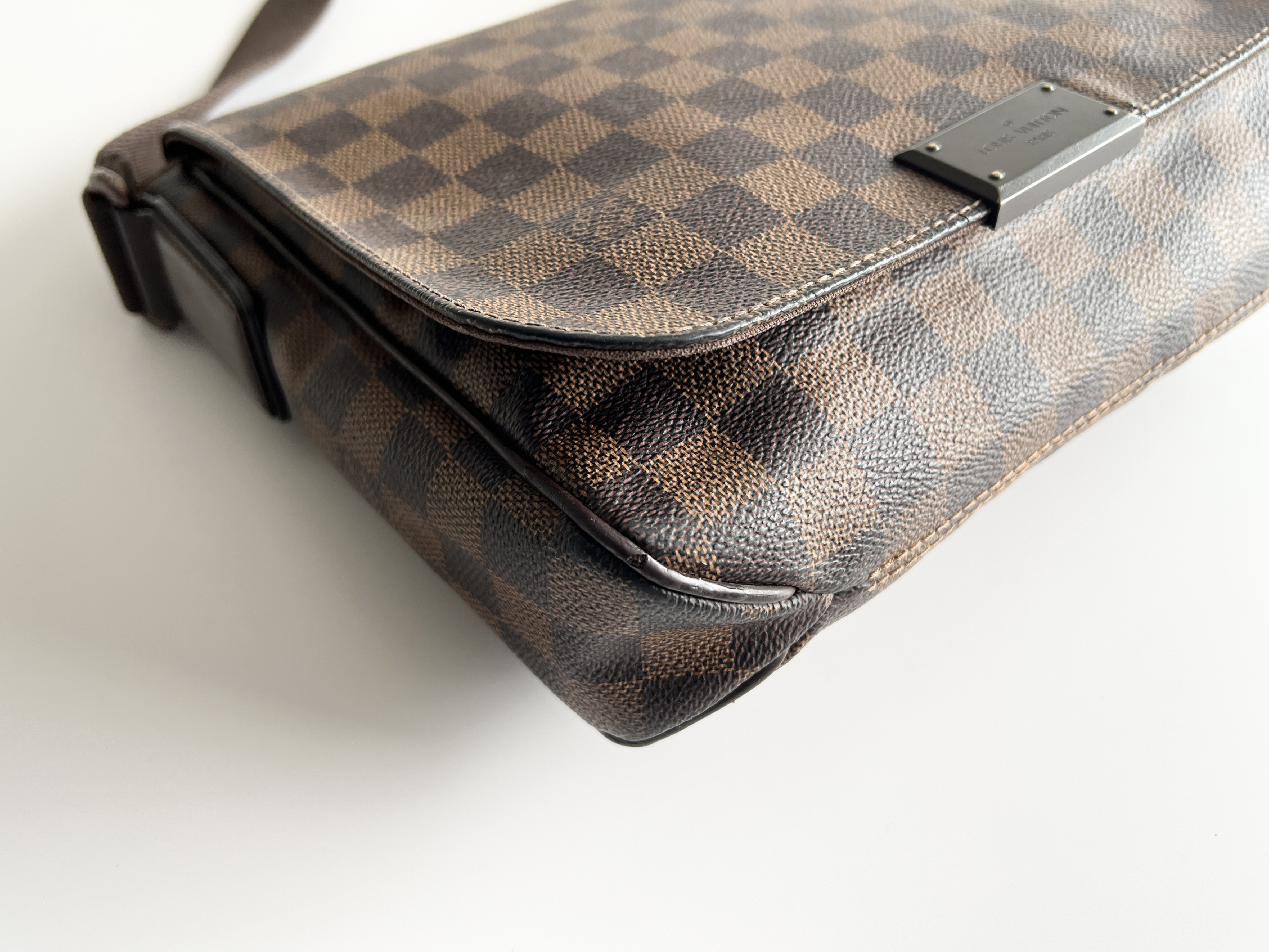 District PM Damier Ebene Leather One Shoulder Bag — view 10