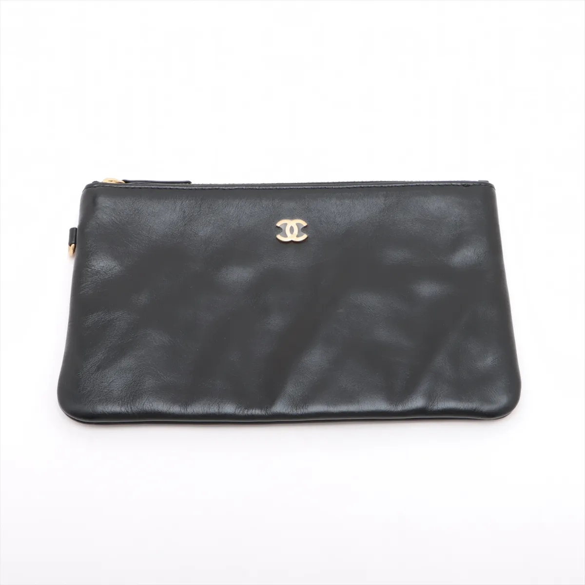 [Individually wrapped] Chanel 22 Shiny Calfskin Chain Shoulder Bag Black Gold Hardware UPLCG678 Random Plate AS3261 — view 13