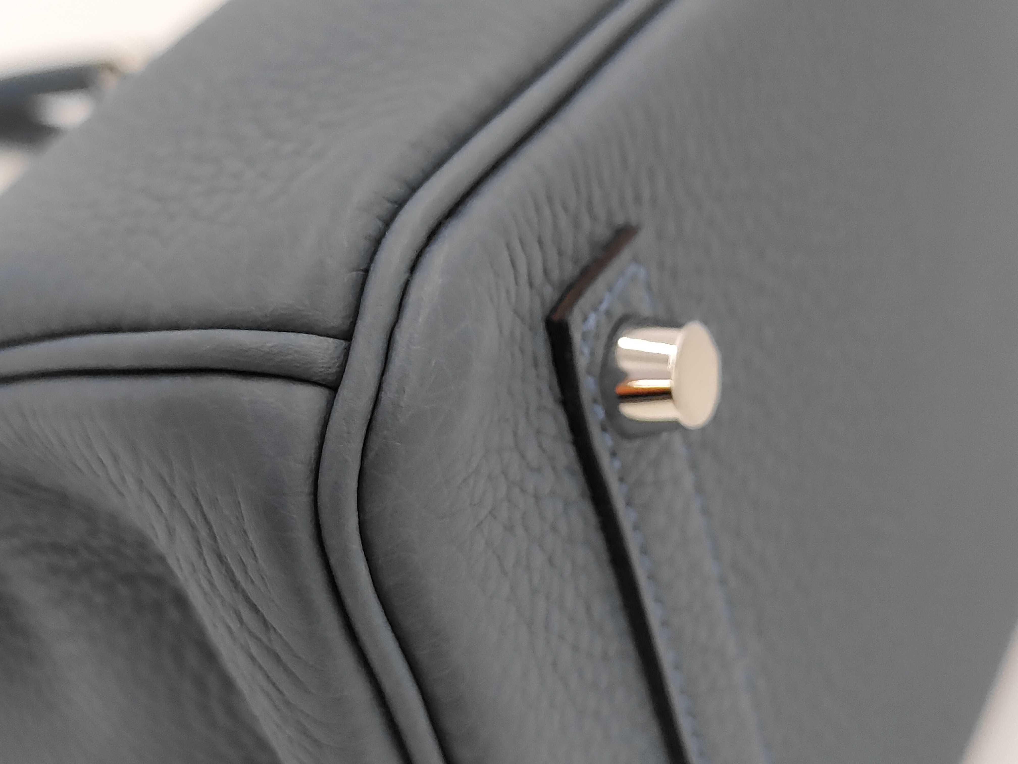 Birkin 30 Togo Blue Tempette Handbag — view 4