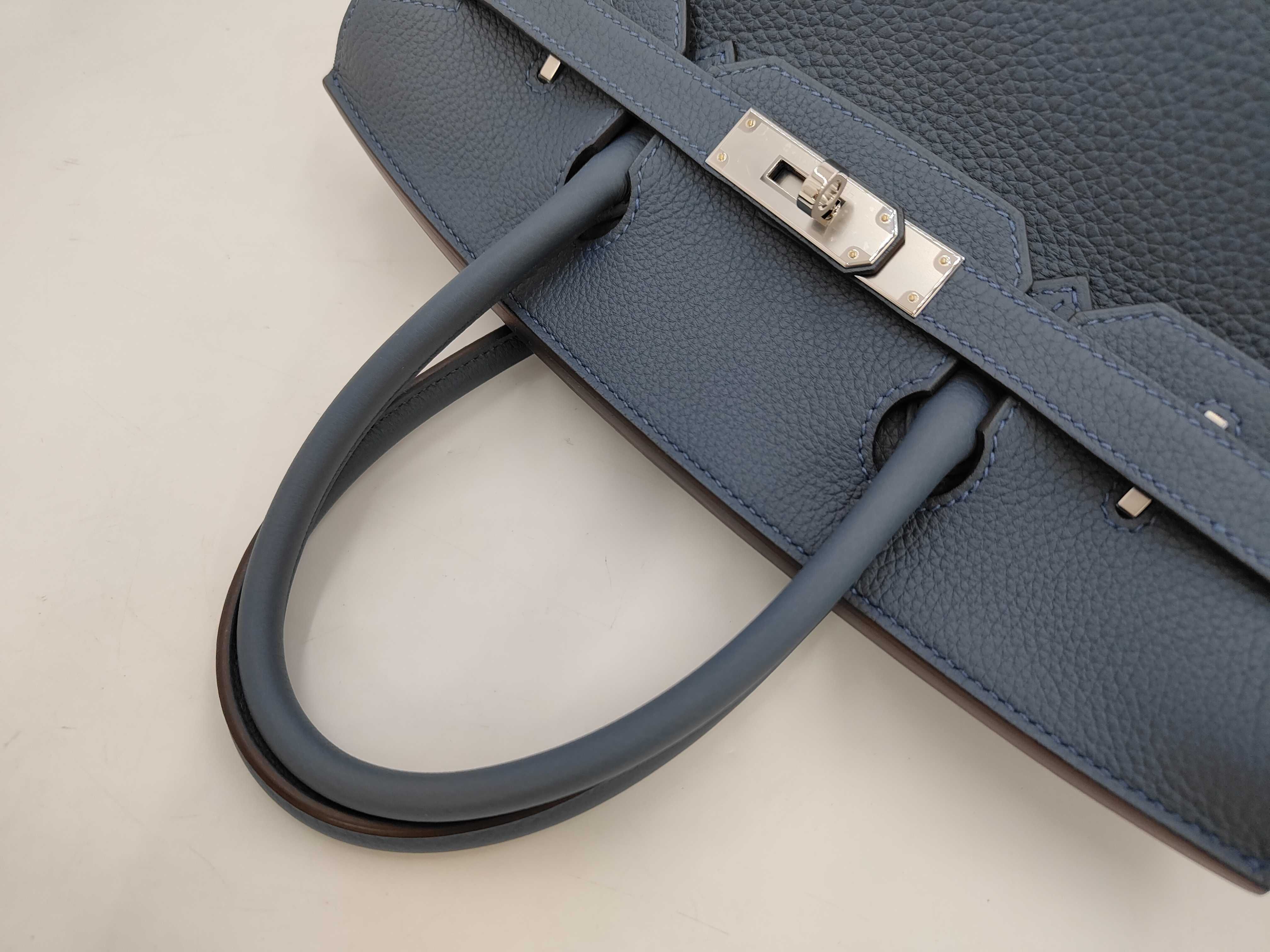 Birkin 30 Togo Blue Tempette Handbag — view 5