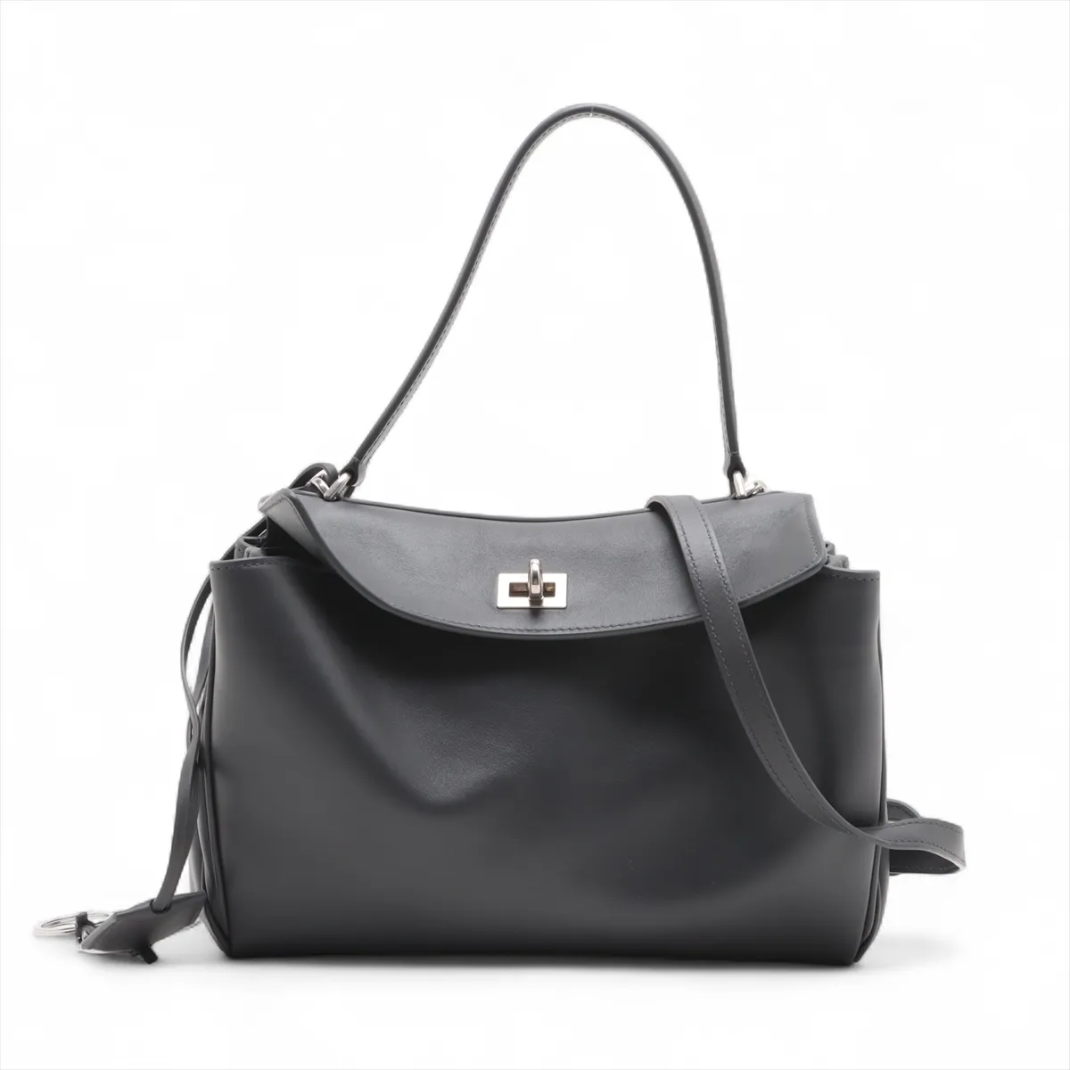 Rodeo Small Leather 2WAY Handbag Gray 789779
