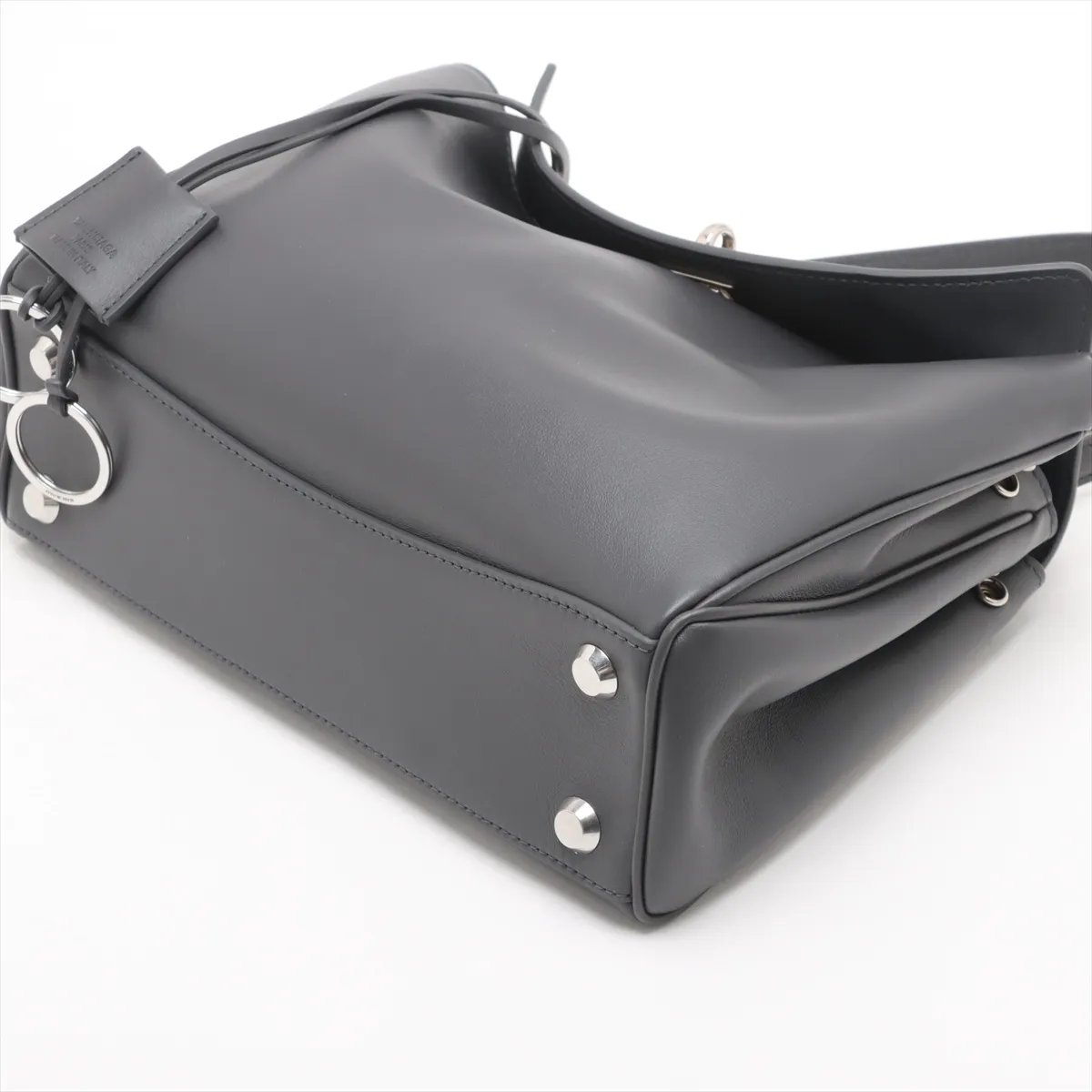 Rodeo Small Leather 2WAY Handbag Gray 789779 — view 3