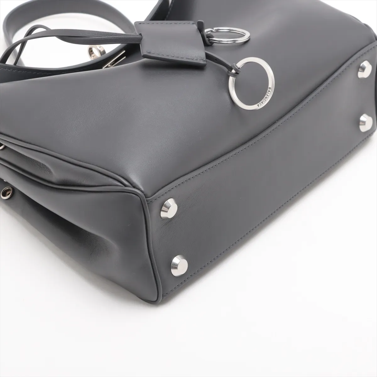 Rodeo Small Leather 2WAY Handbag Gray 789779 — view 4