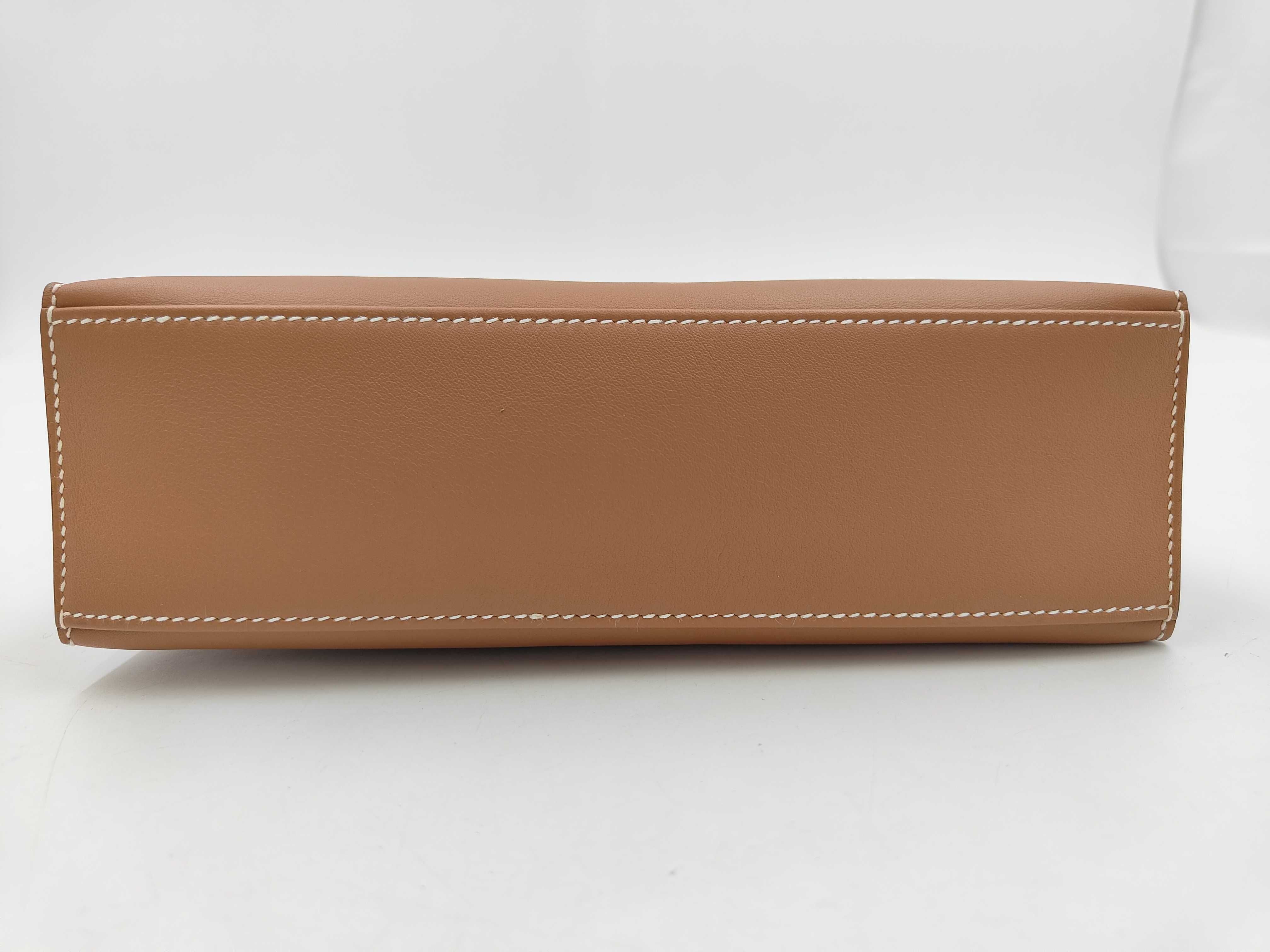 Pochette Kelly Swift Leather, D stamp, 2019, Gold, with dust bag. — view 6