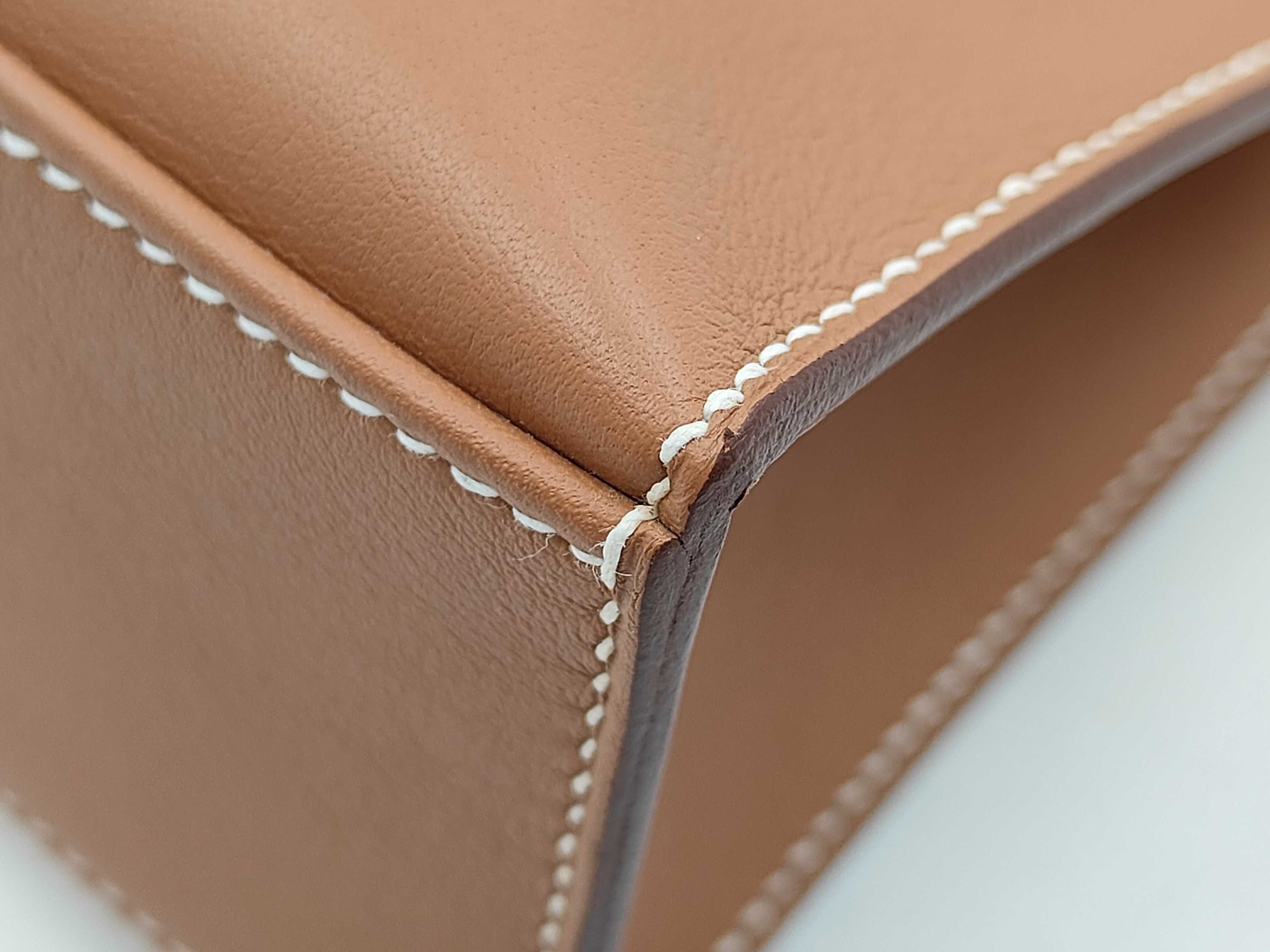 Pochette Kelly Swift Leather, D stamp, 2019, Gold, with dust bag. — view 7