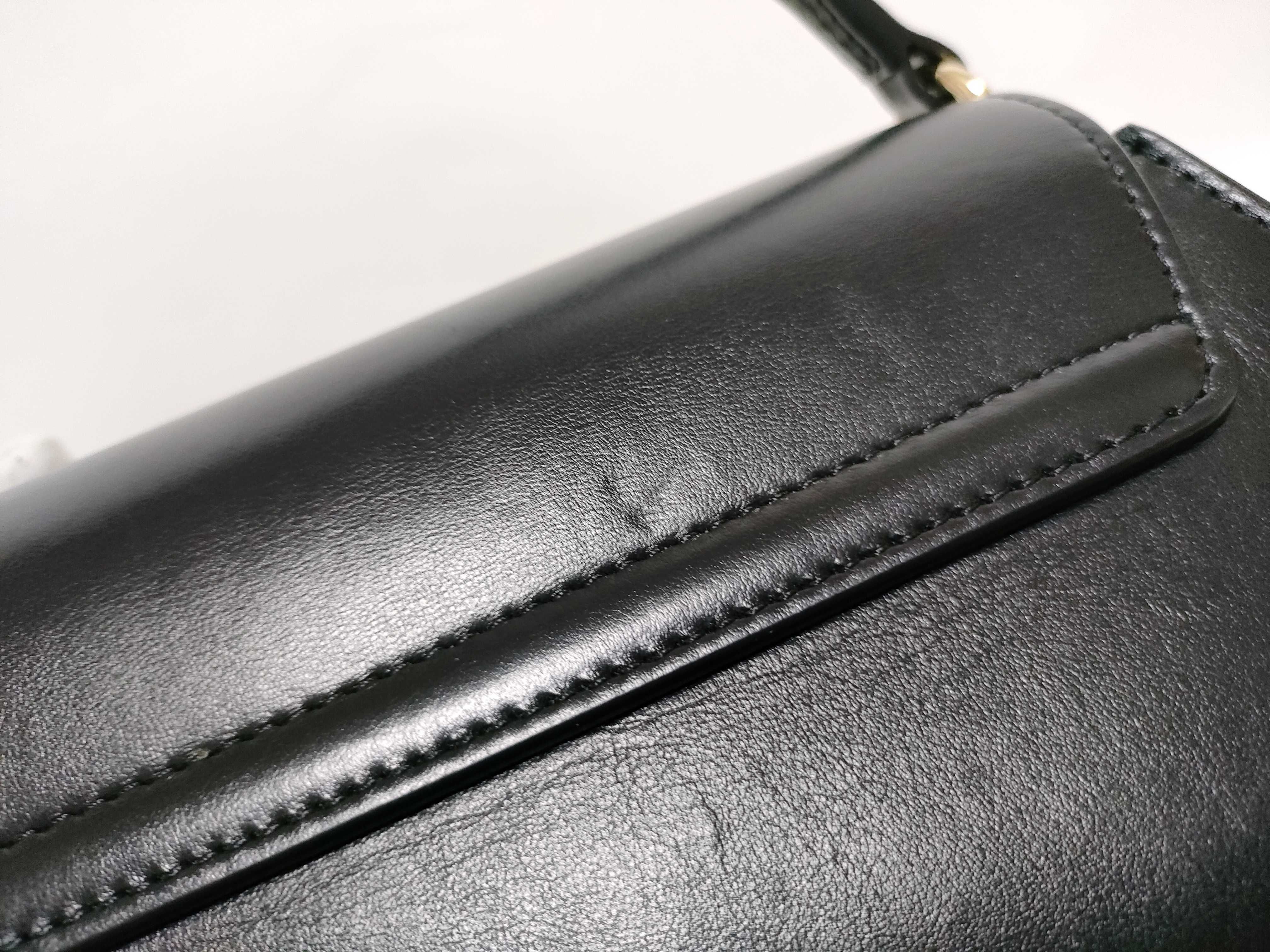 Tess Suede x Leather 2-Way Bag, Black Shoulder Bag — view 15