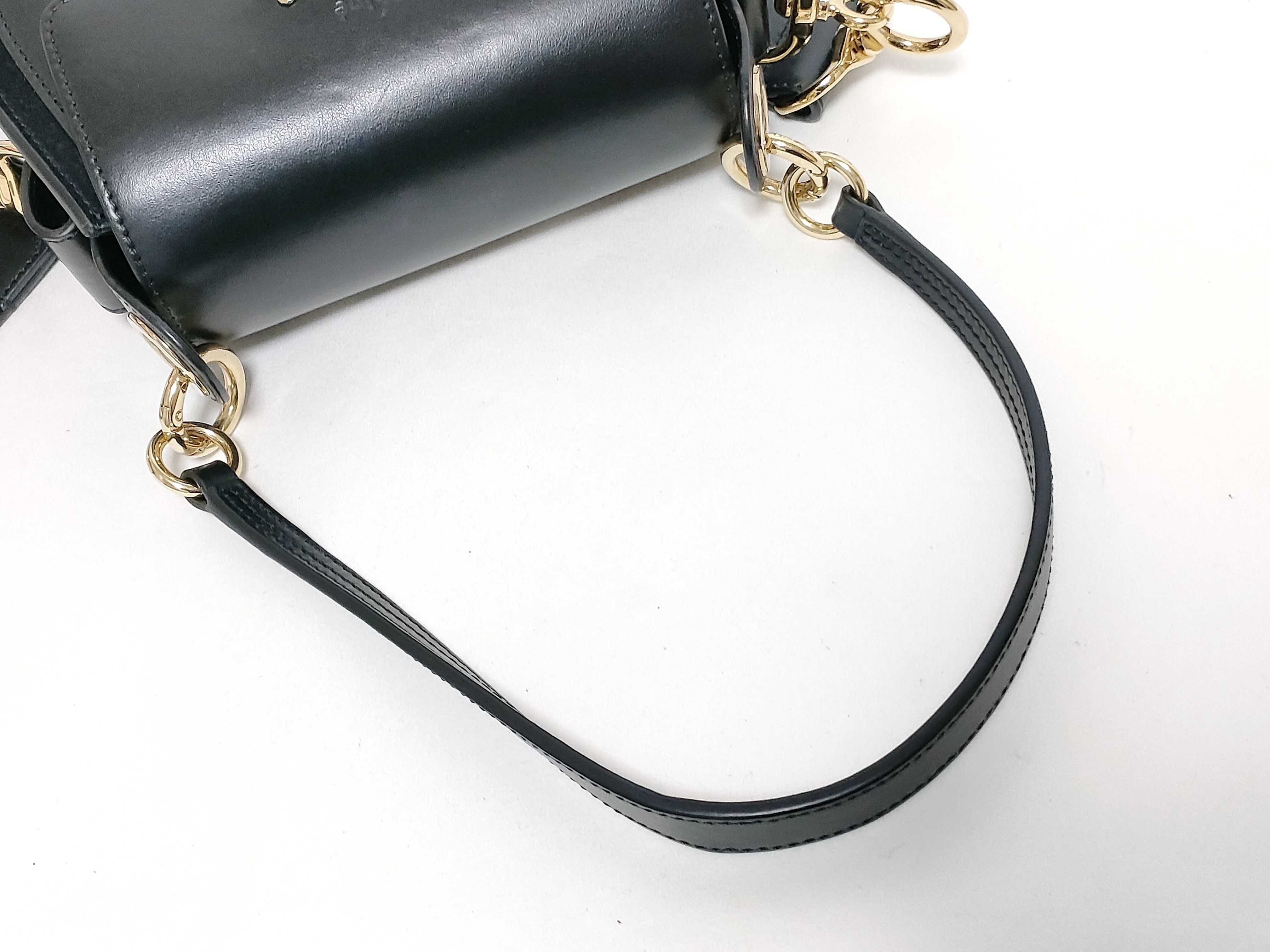 Tess Suede x Leather 2-Way Bag, Black Shoulder Bag — view 3
