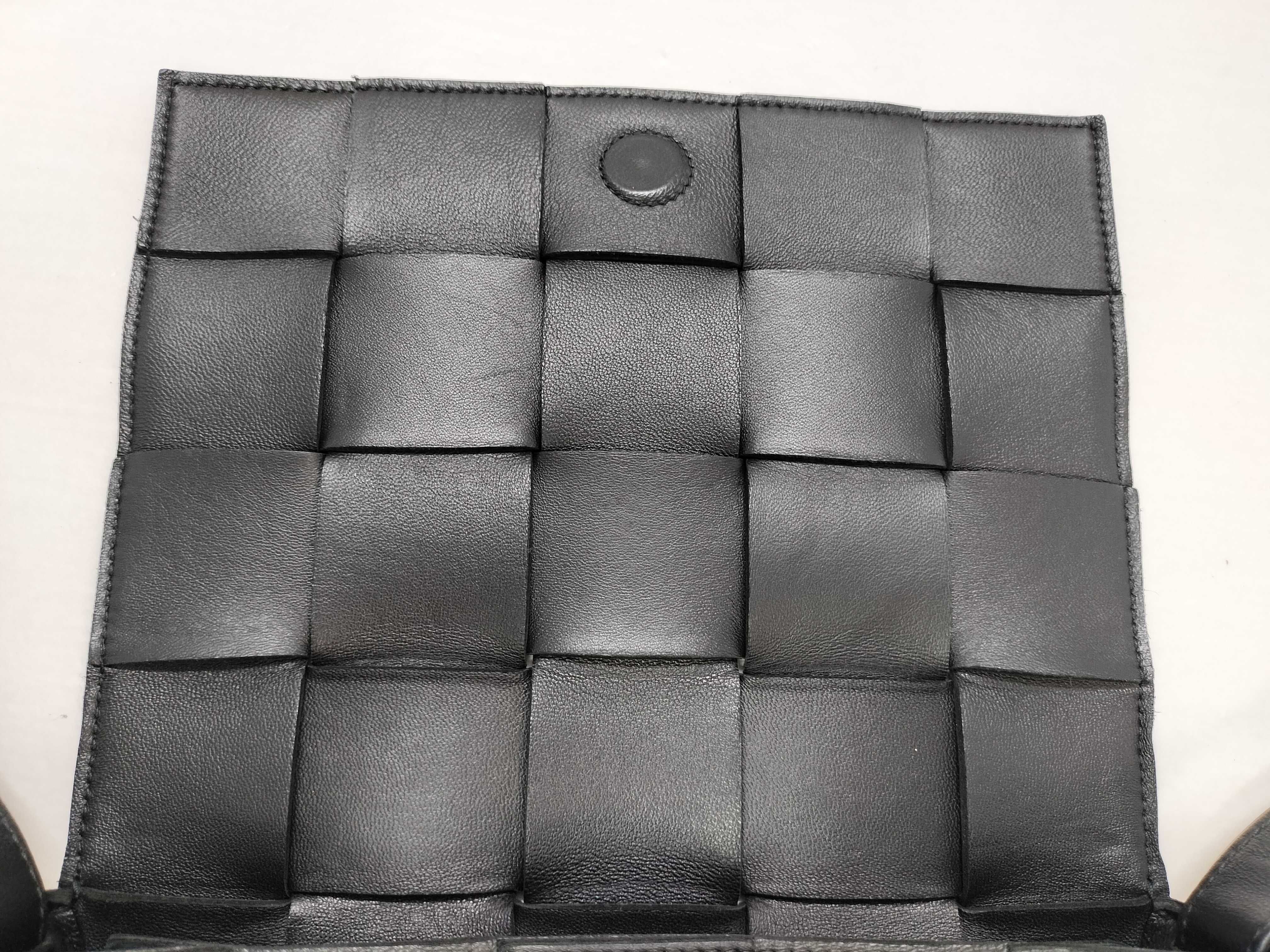 Maxi Cassette Leather Shoulder Bag, Black — view 11