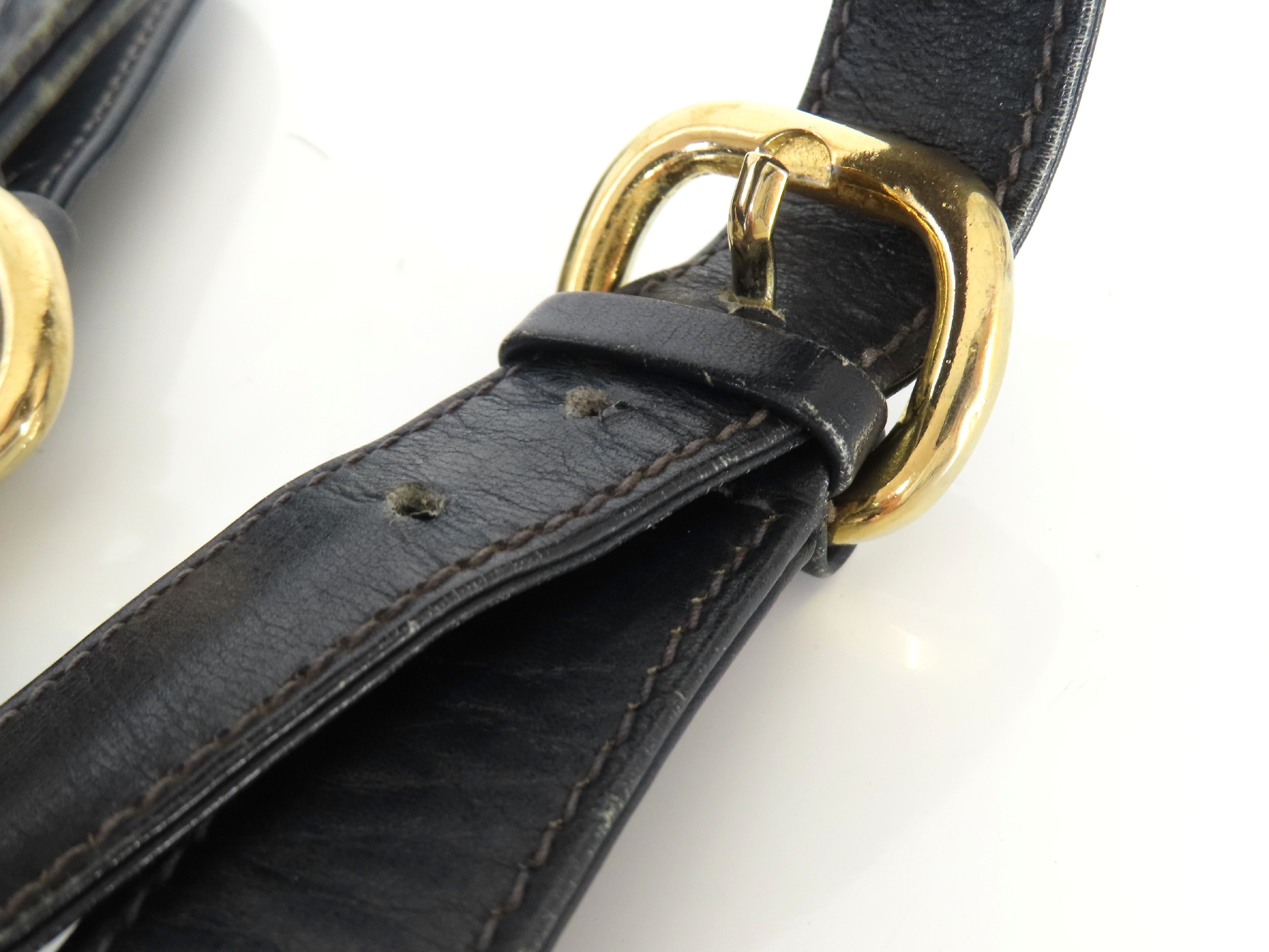 Vintage Turnlock Leather Shoulder Bag — view 4