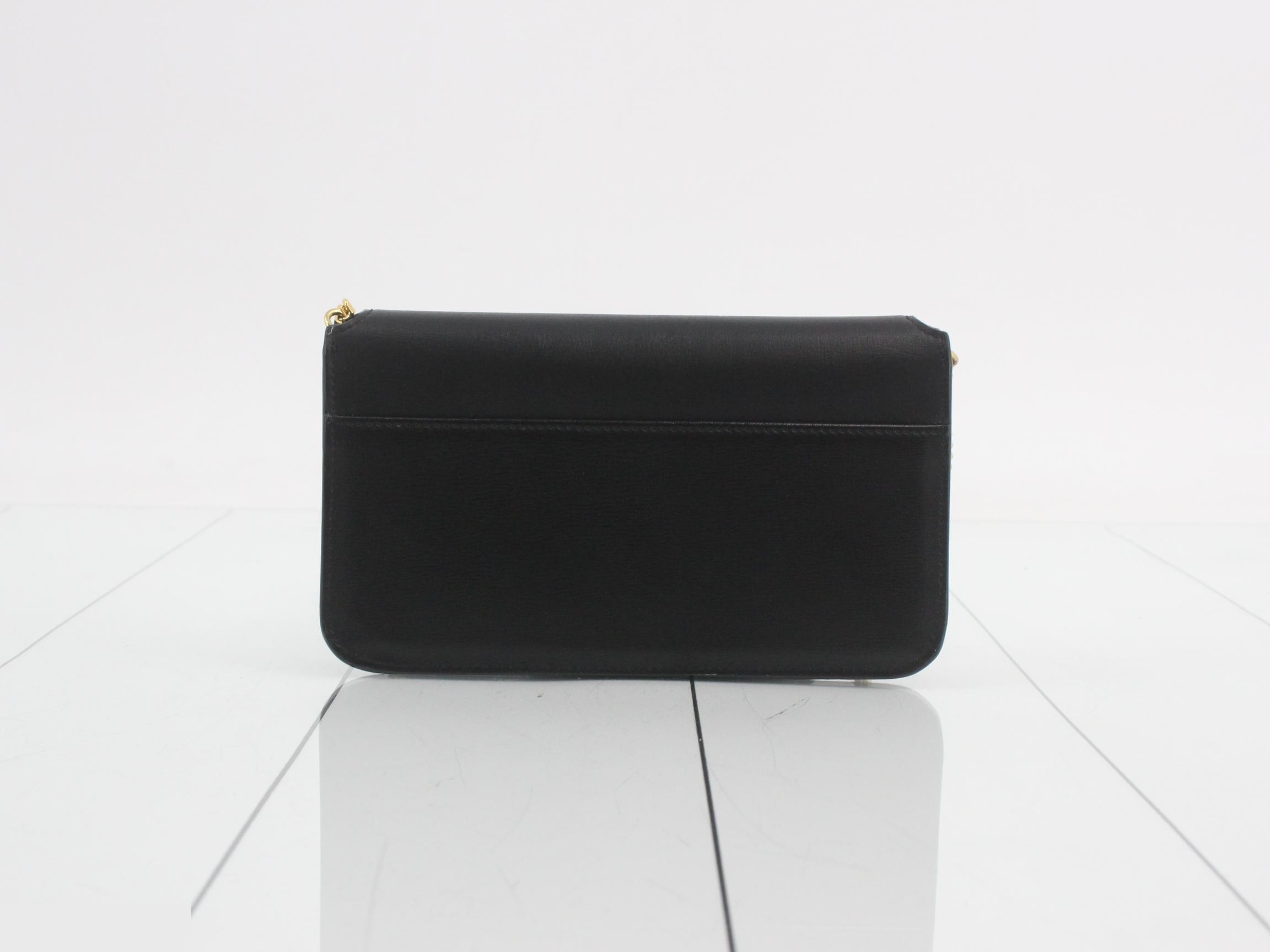 Leather chain shoulder bag — view 2