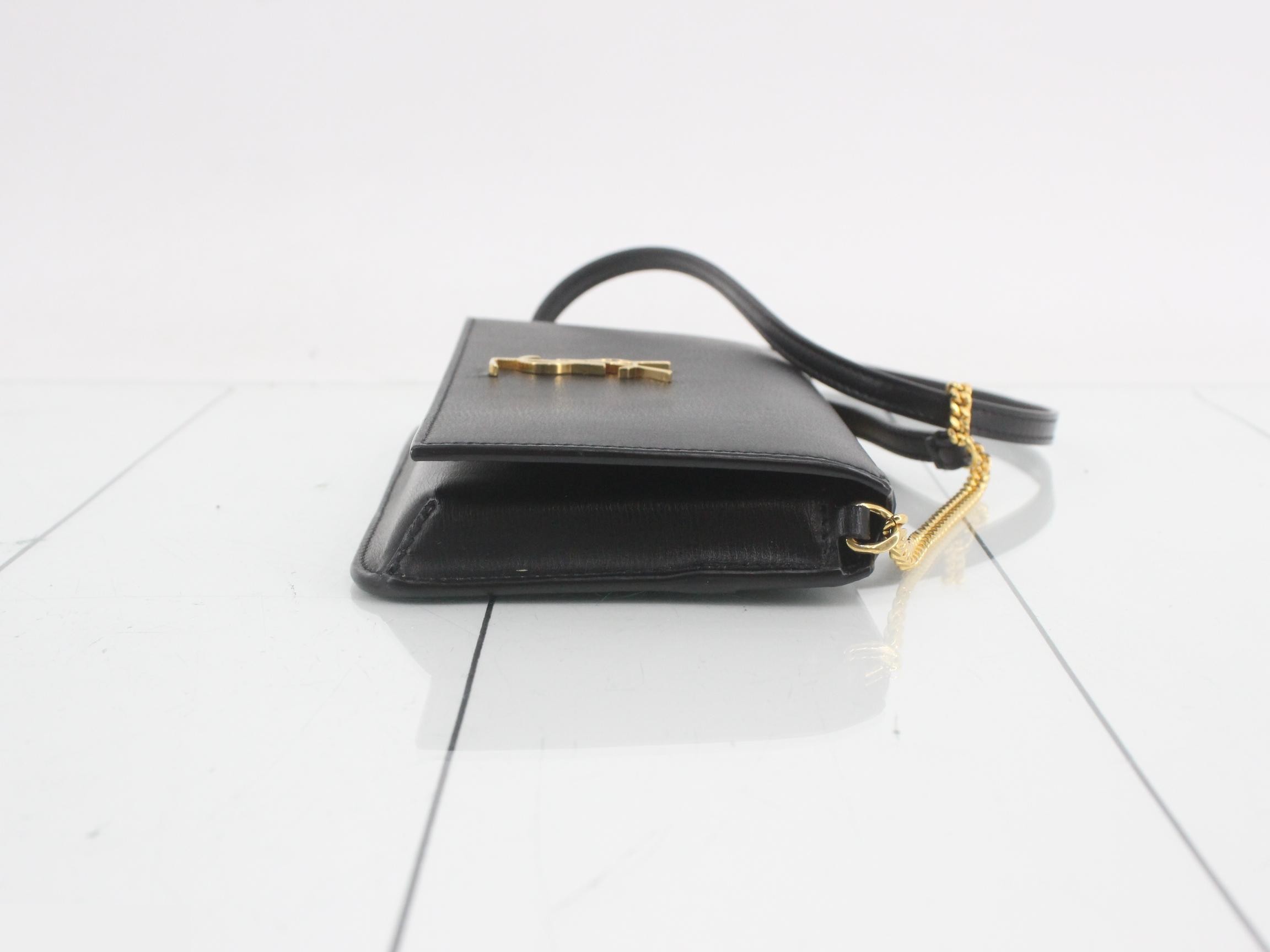 Leather chain shoulder bag — view 3
