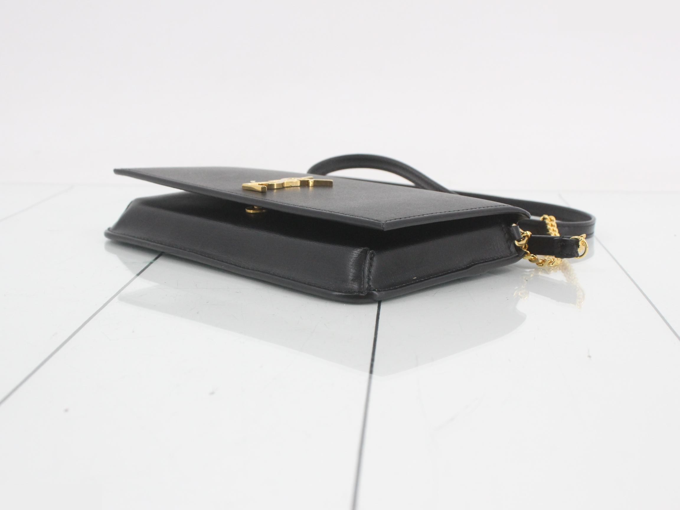 Leather chain shoulder bag — view 6