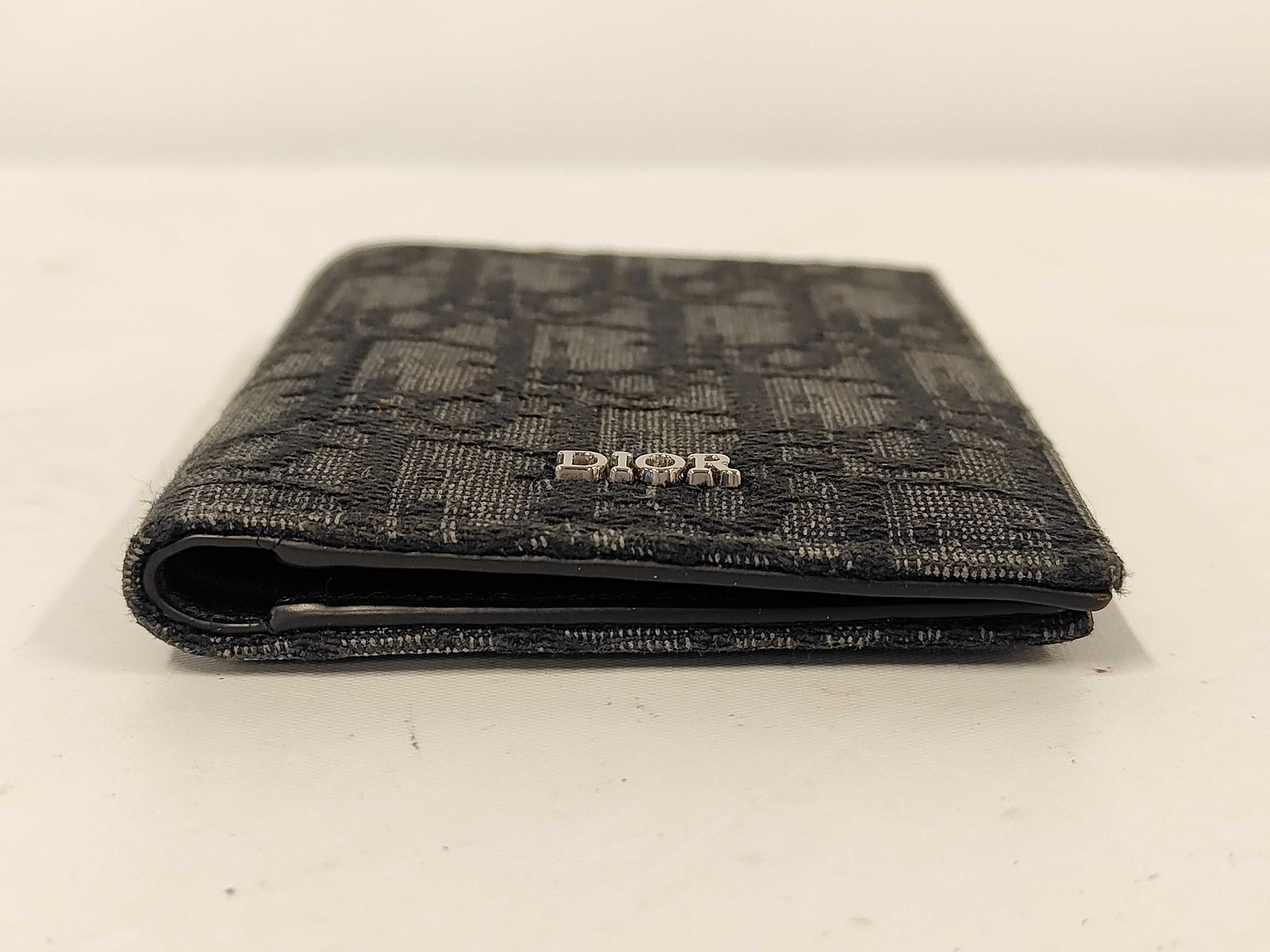 Oblique Card Case, Canvas, Black. (Dior card case/pass case/business card holder) — view 4