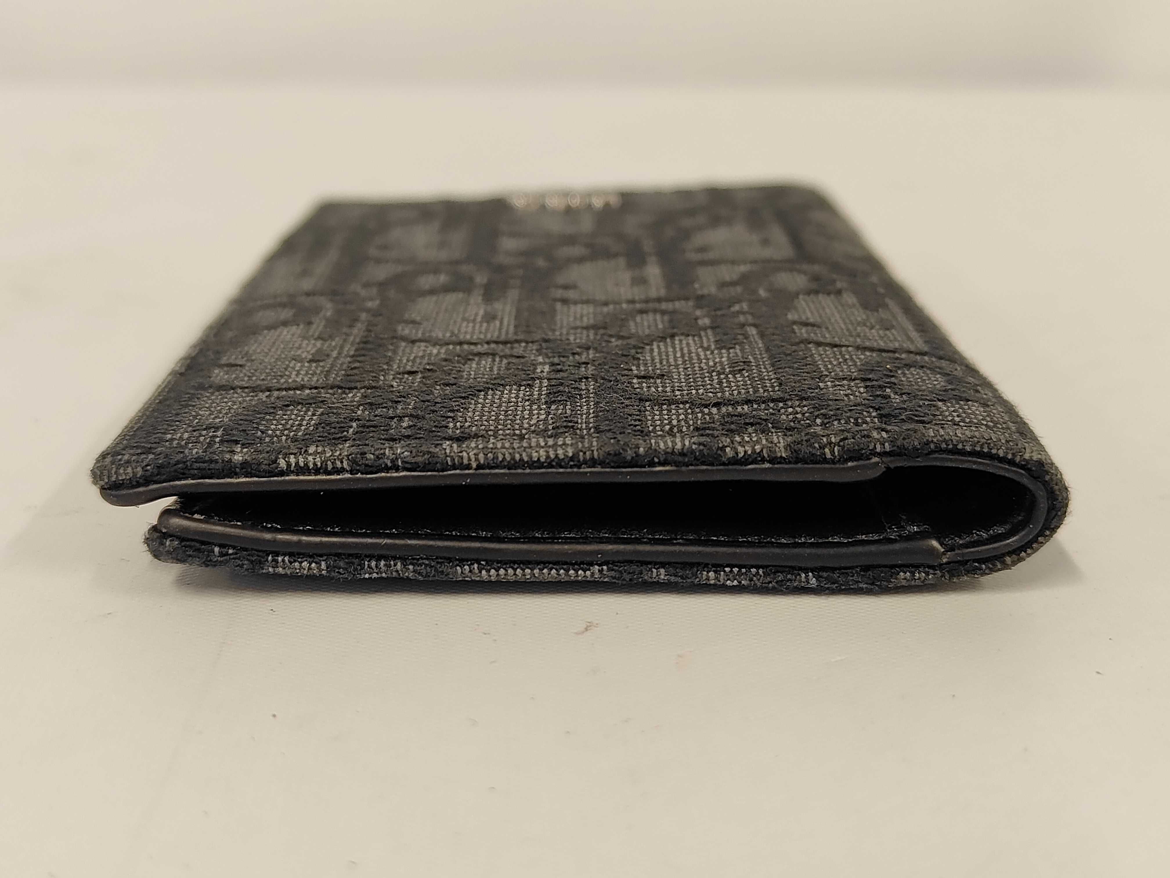 Oblique Card Case, Canvas, Black. (Dior card case/pass case/business card holder) — view 6