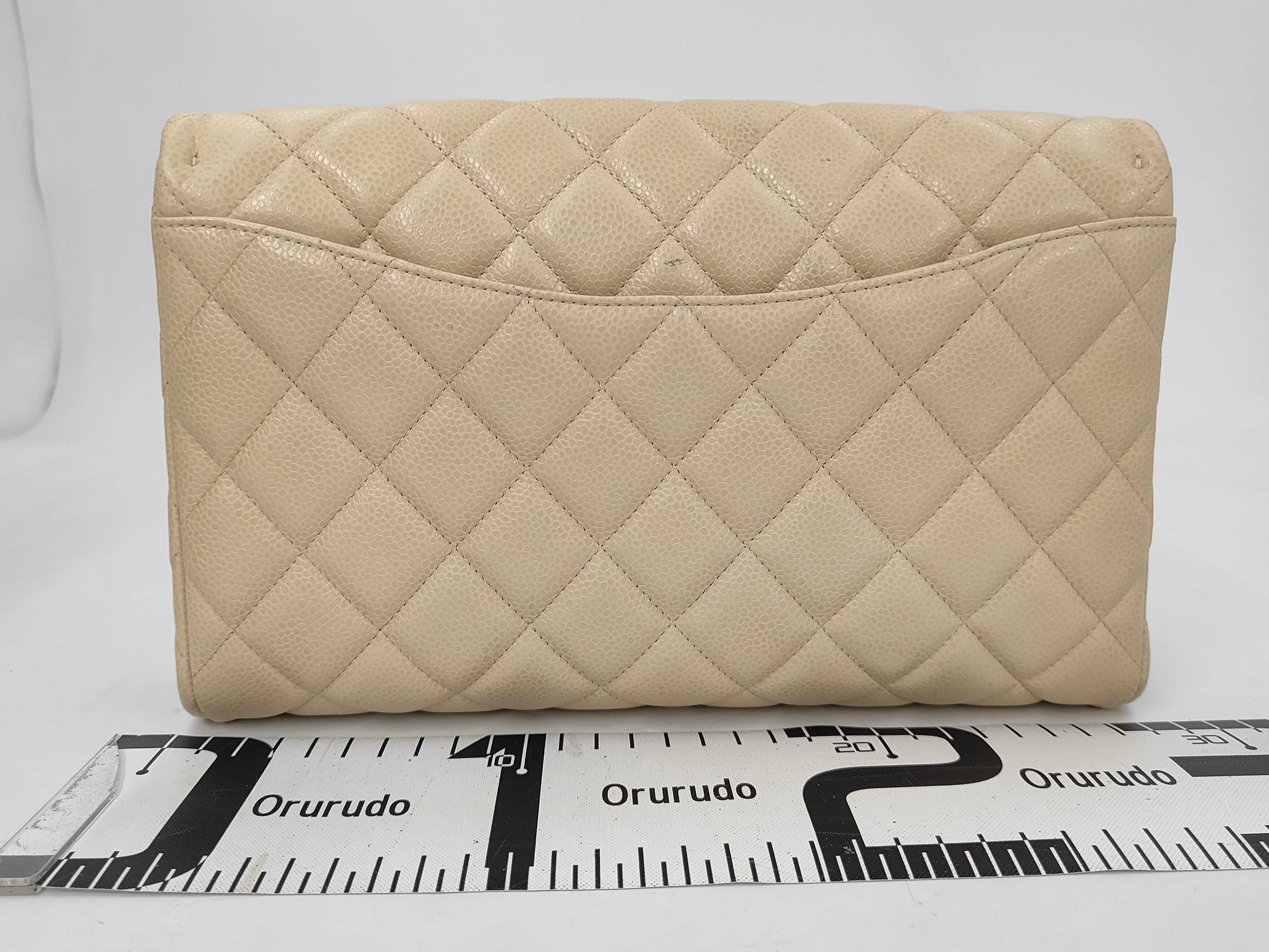 Caviar Chain Shoulder Bag (Beige) — view 2