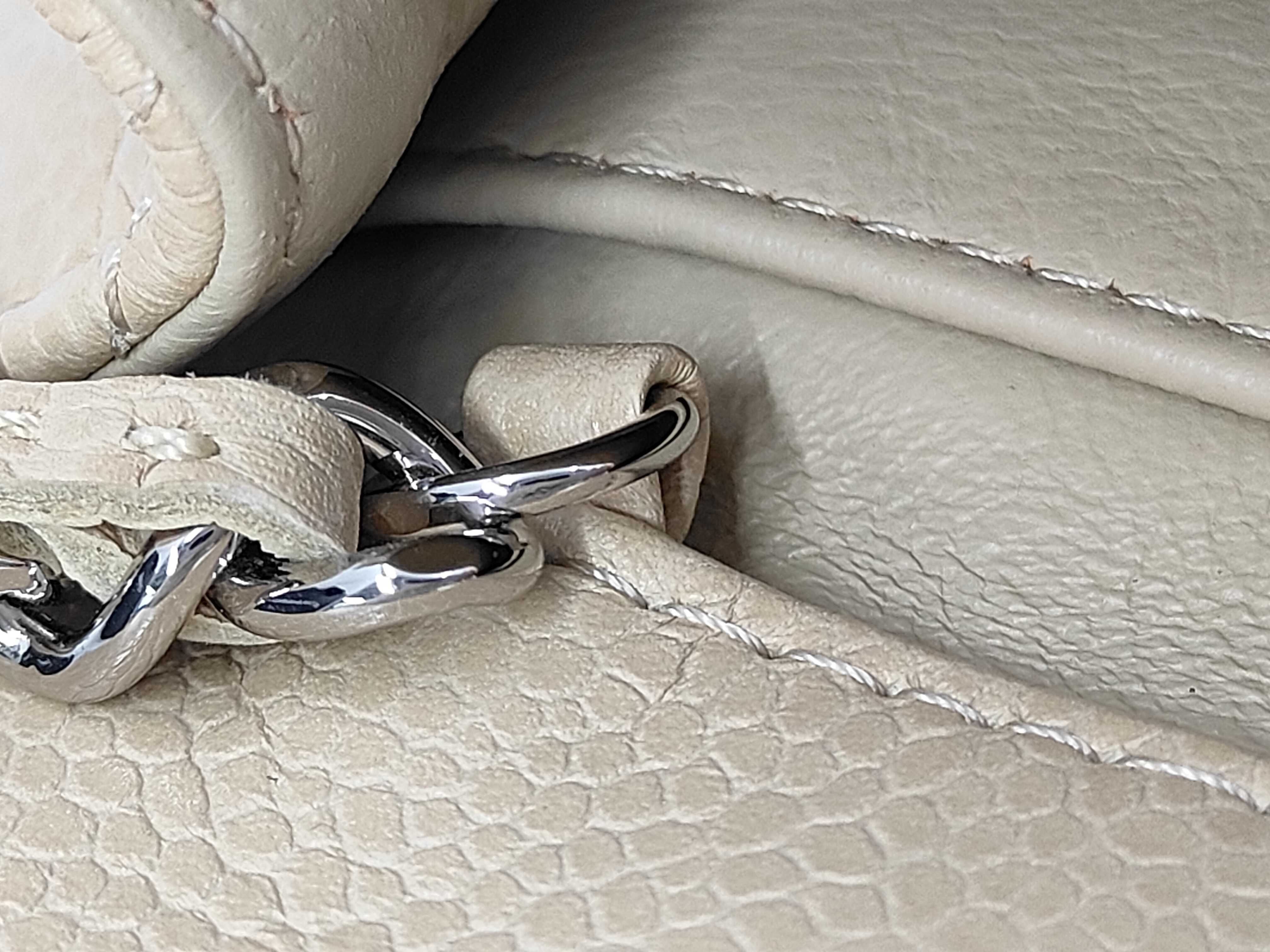 Caviar Chain Shoulder Bag (Beige) — view 6