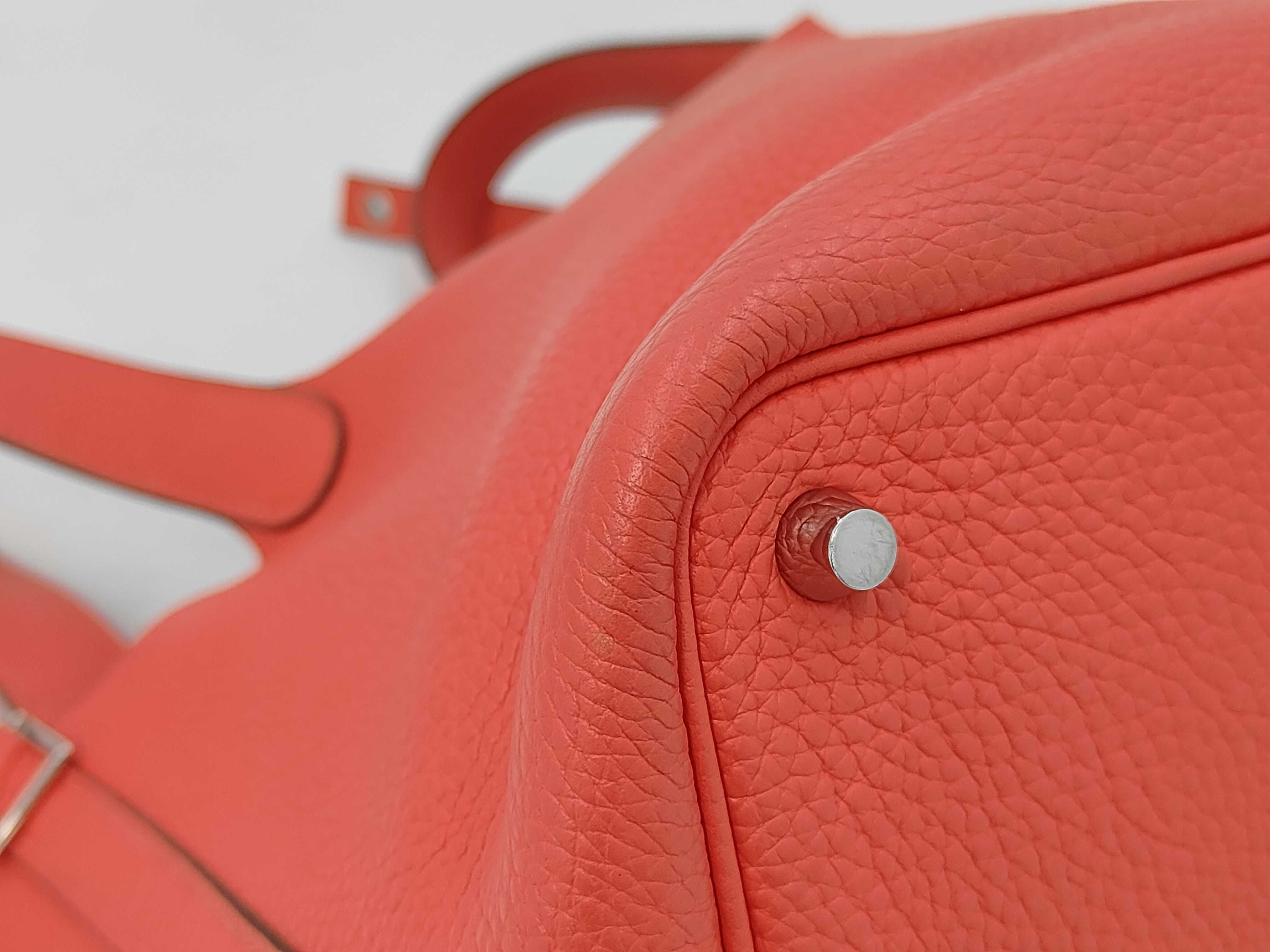 Picotin Lock PM Taurillon Clemence Leather/Bougainvillea Silver Hardware C Stamp Handbag — view 6