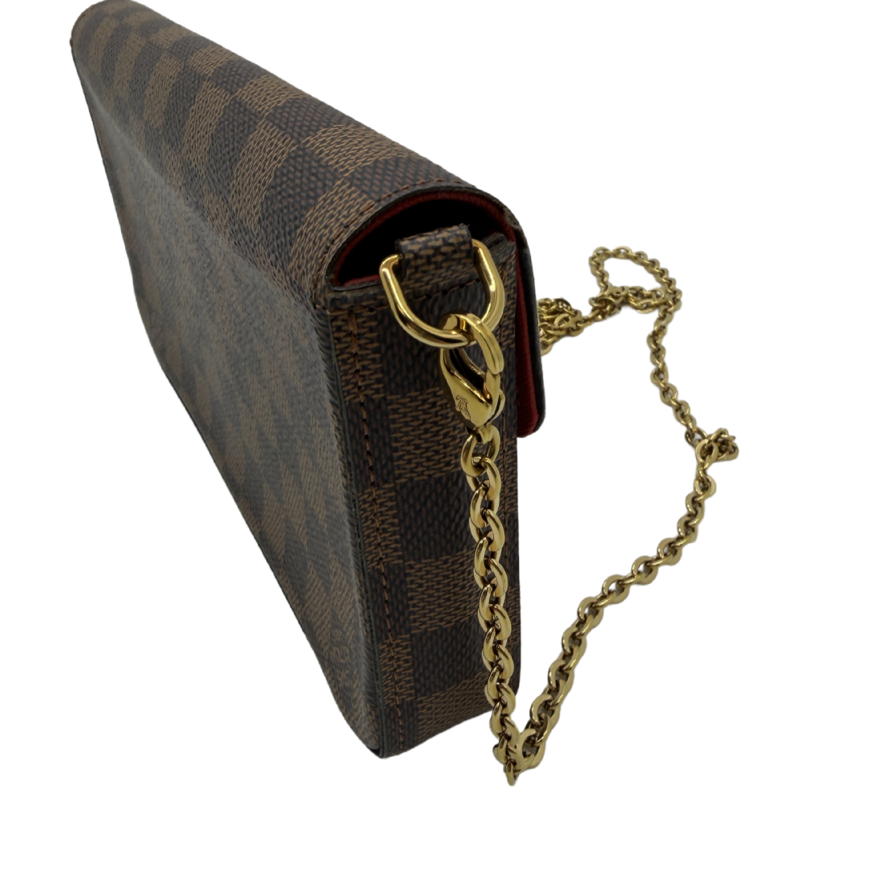 Damier Ebene Pochette Felicie Chain Shoulder Bag — view 3
