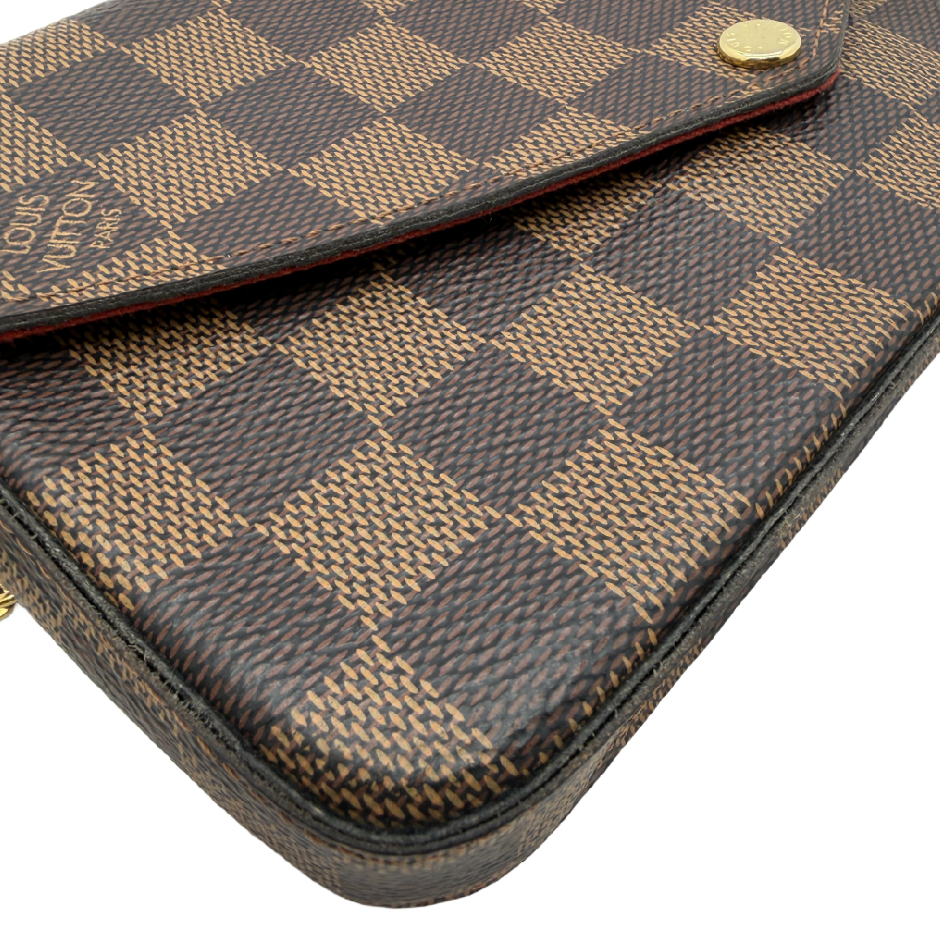 Damier Ebene Pochette Felicie Chain Shoulder Bag — view 4
