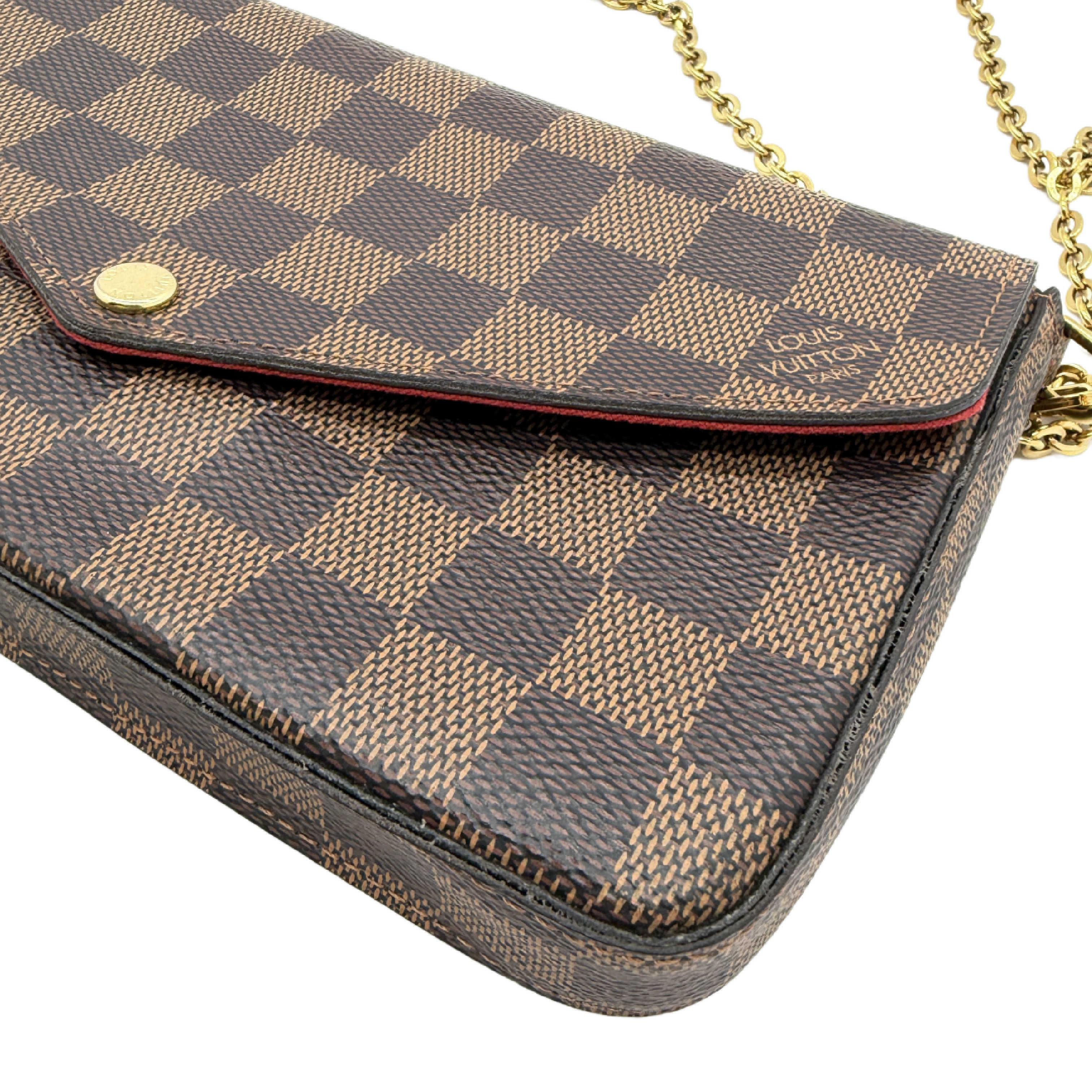 Damier Ebene Pochette Felicie Chain Shoulder Bag — view 6