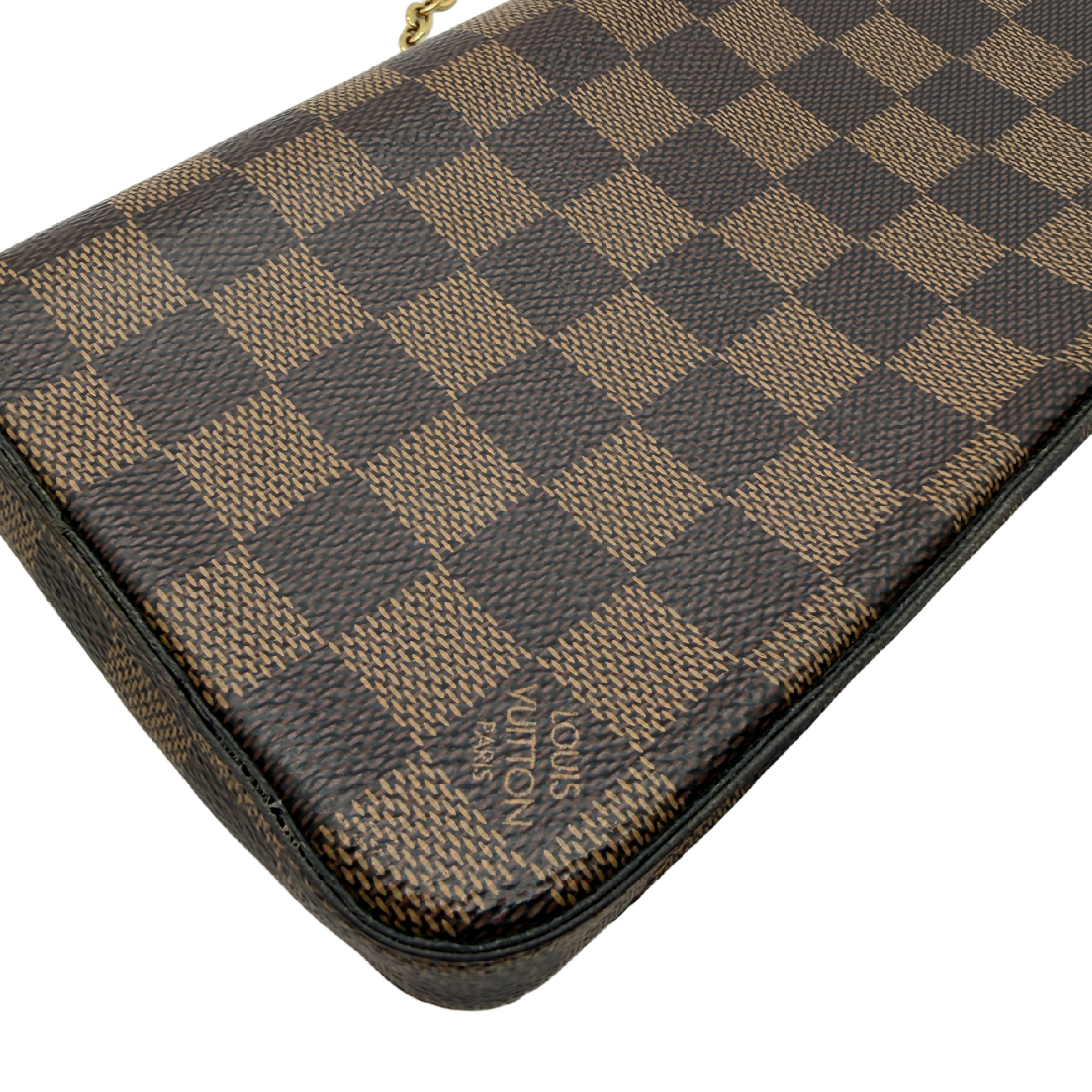 Damier Ebene Pochette Felicie Chain Shoulder Bag — view 7