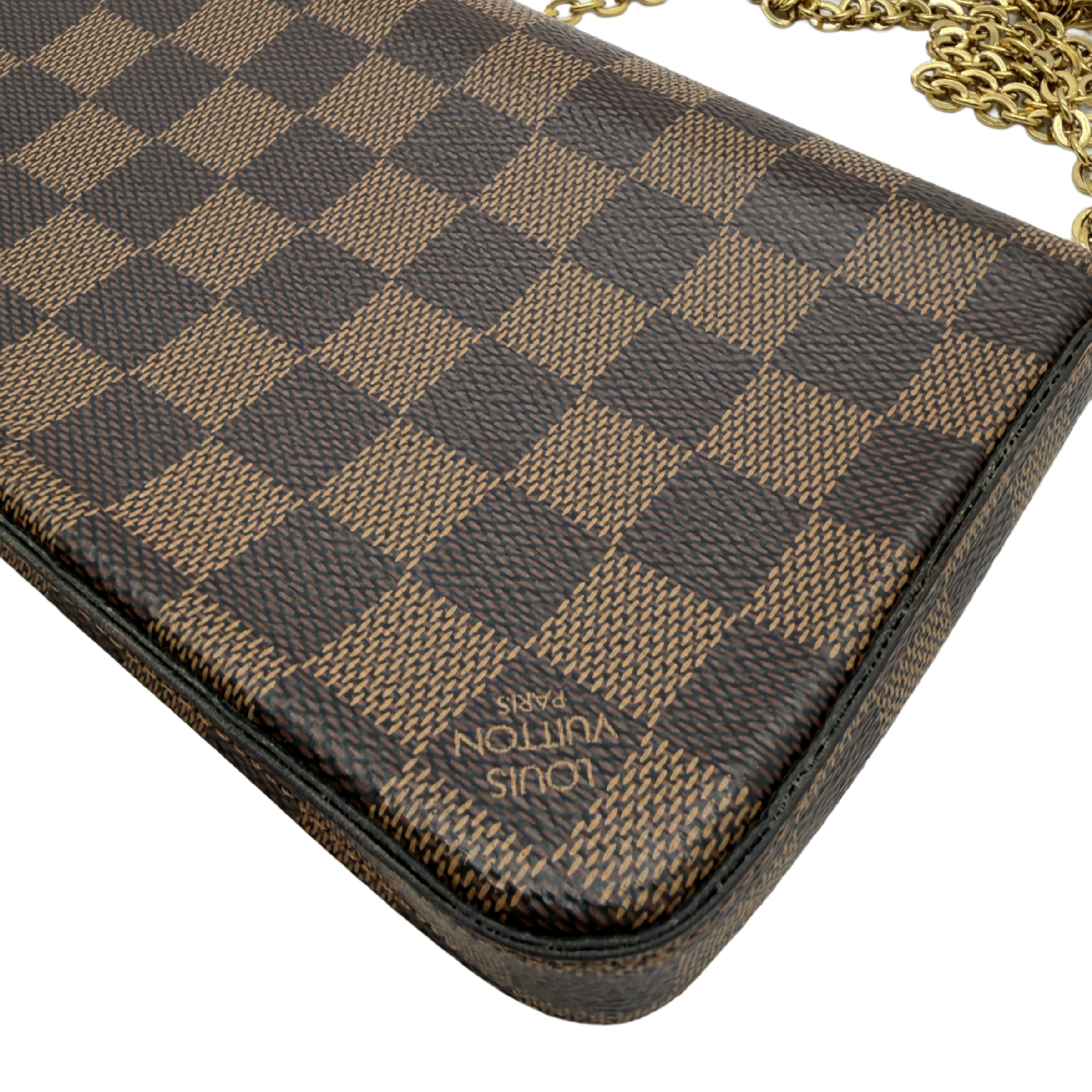 Damier Ebene Pochette Felicie Chain Shoulder Bag — view 8